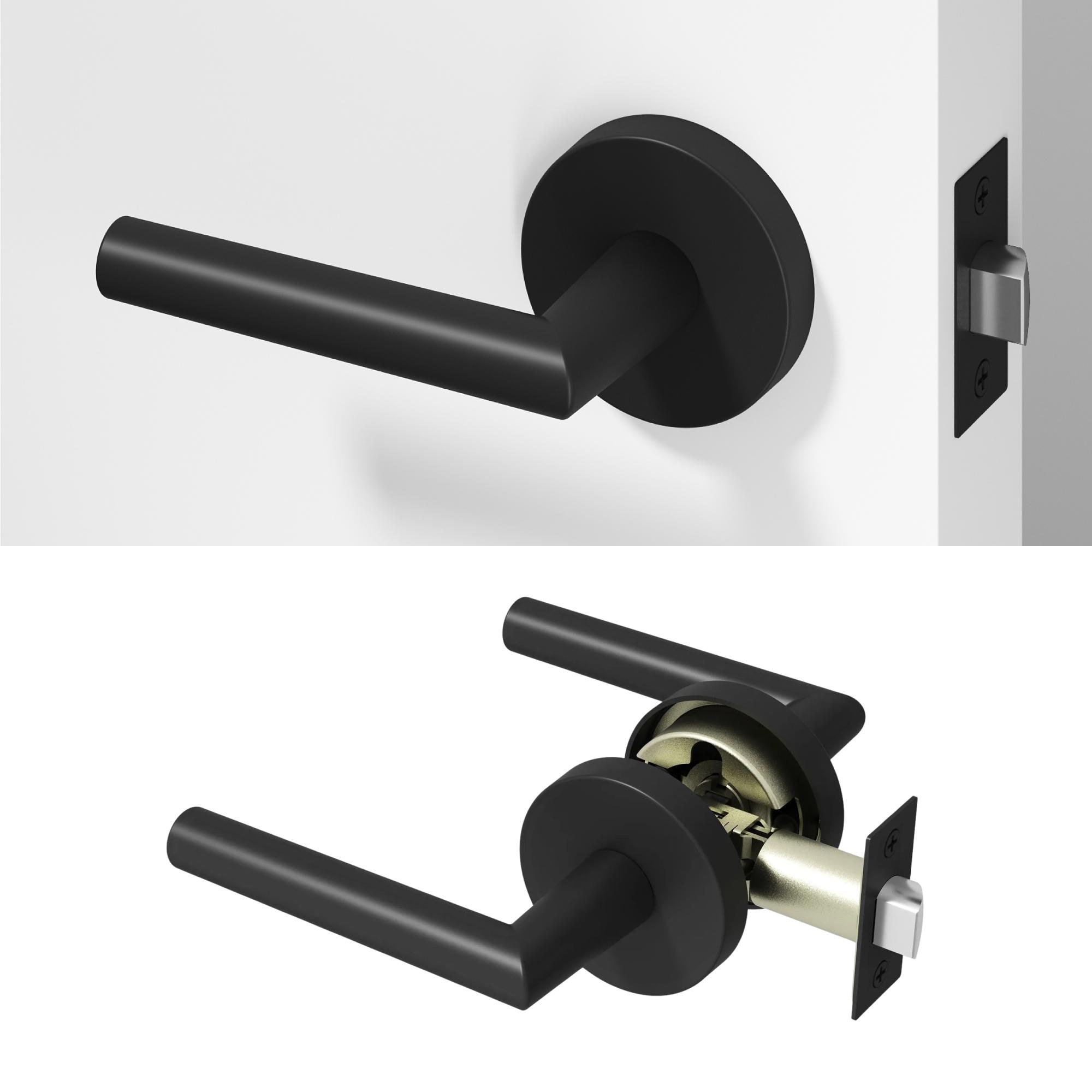 OKUN Stark Matte Black Interior or Hall/Closet Passage Door Handle
