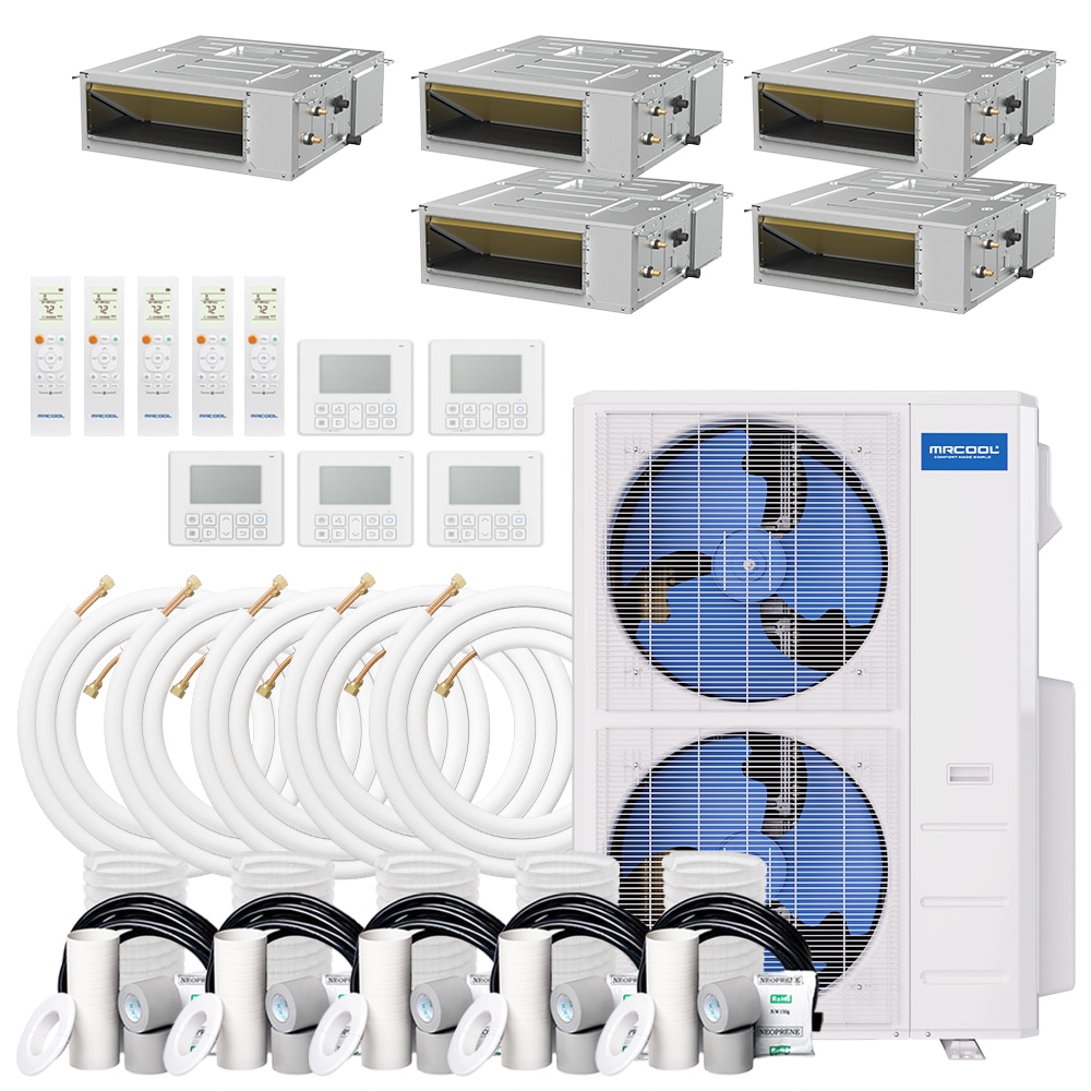 MRCOOL Multi-Zone Series Ducted 5 or more zones 48000-BTU Ductless Mini Split Air Conditioner Heat Pump Included with 230-Volt