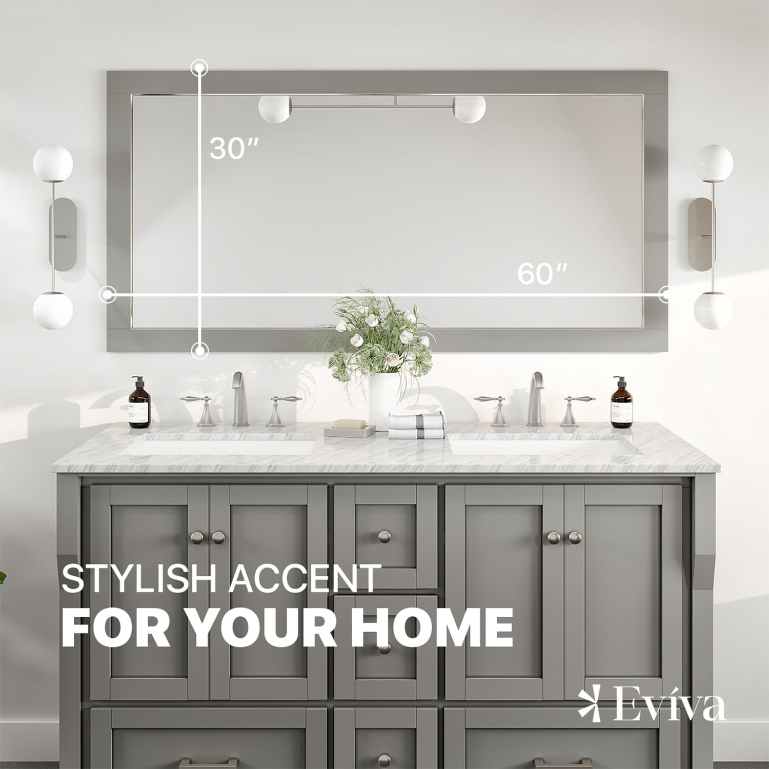 Eviva EVMR412-60X30-GR Decor-Mirrors - View #2