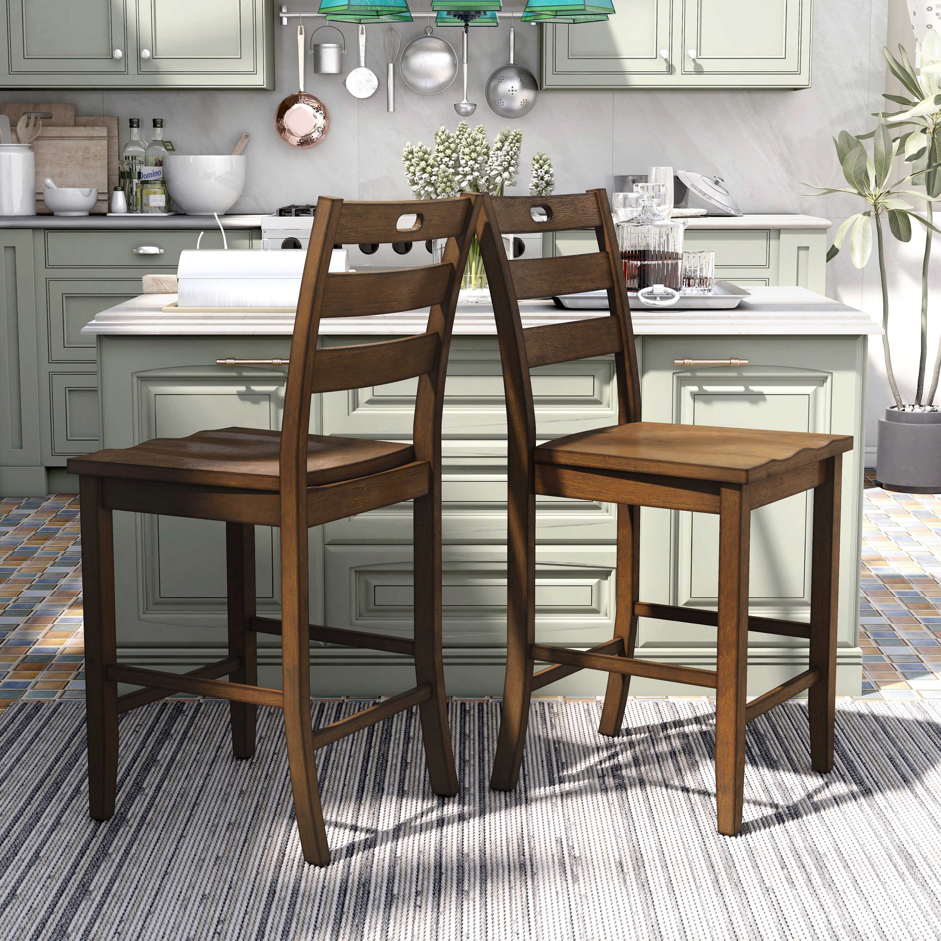 Furniture of America IDF-3126A-PC Set of 2 Mirqua Rustic Dining side chair ( Wood Frame )