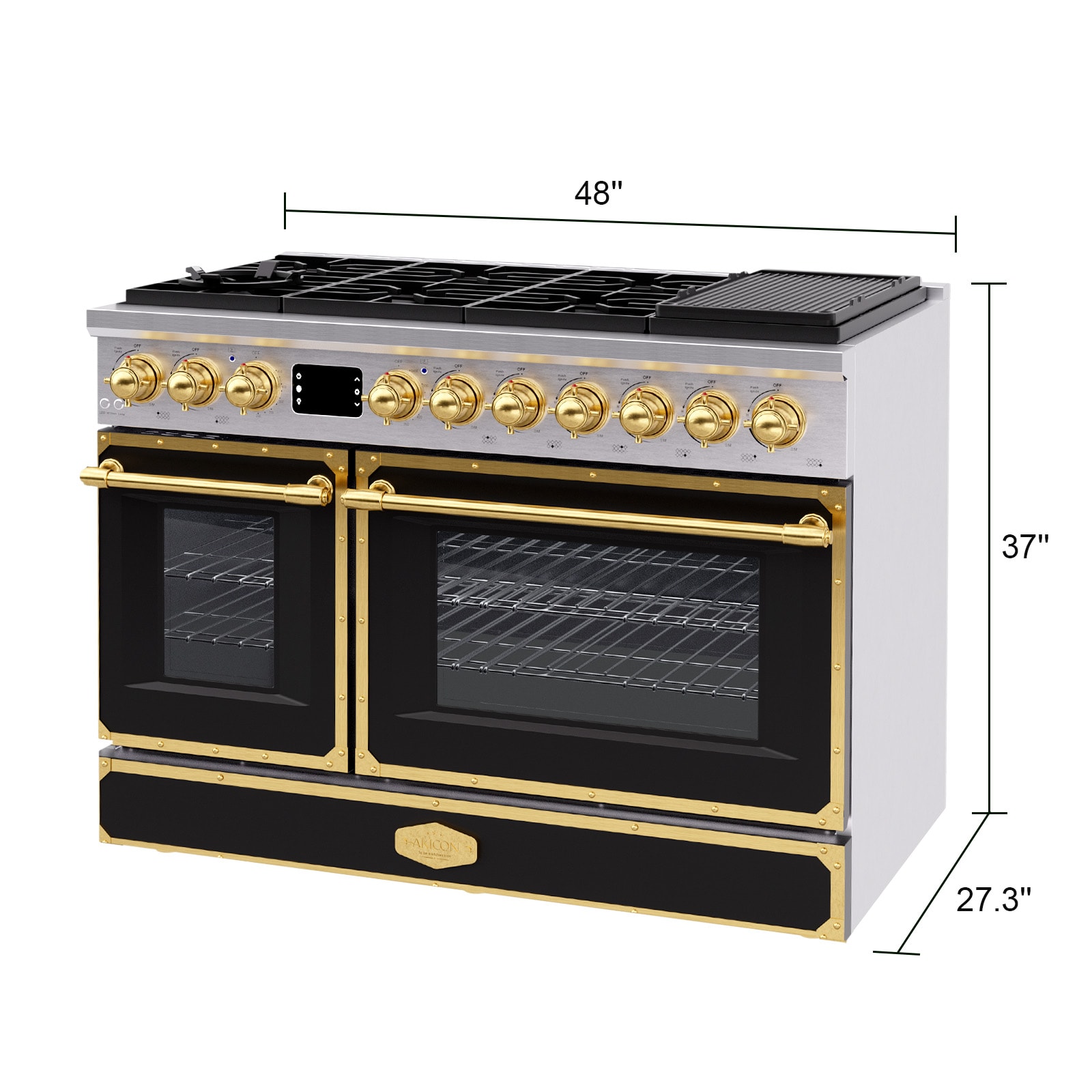 Akicon AK-G48N05A-MBGBGGA1 Double-Oven-Gas-Ranges - View #2