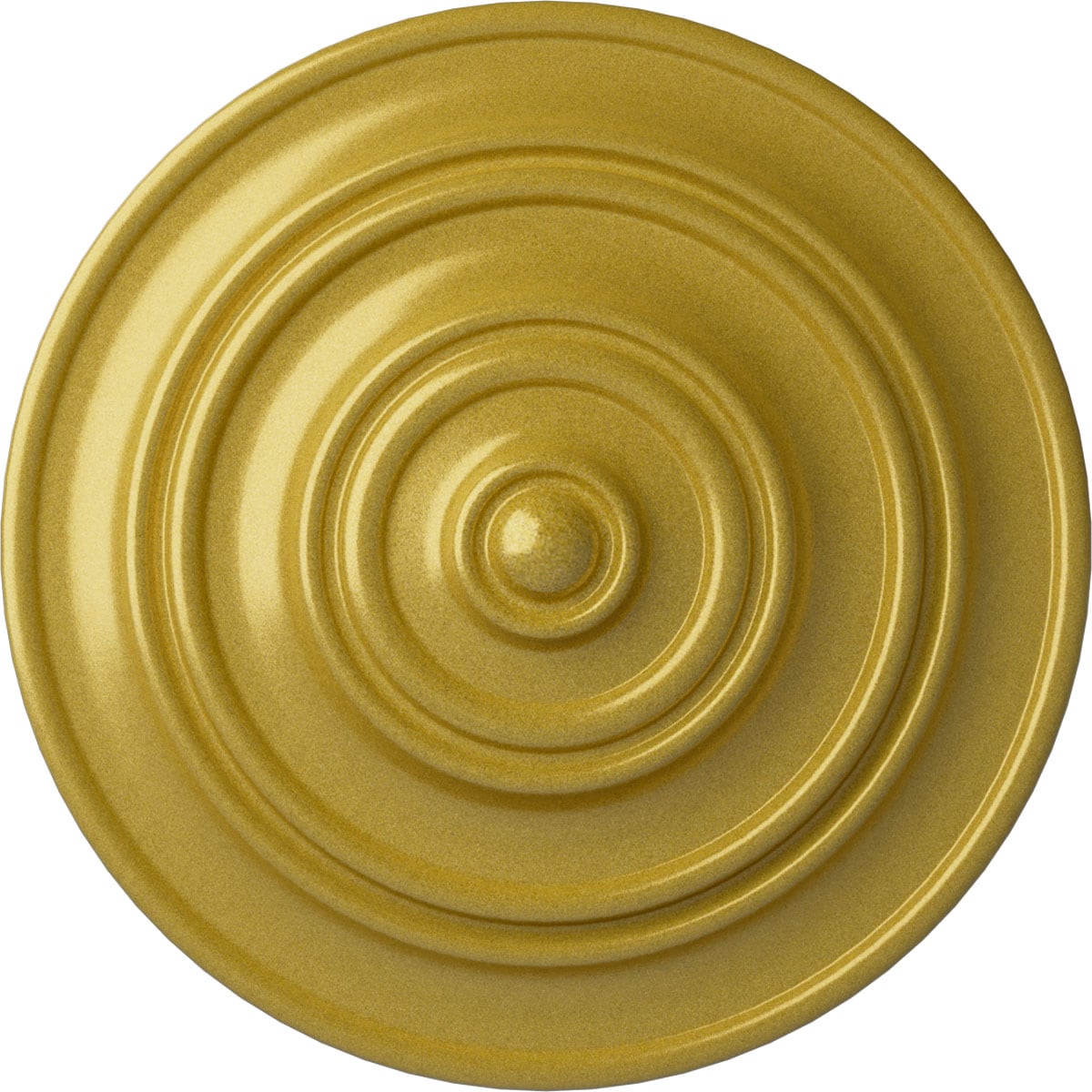 Ekena Millwork CM13CLRGS Classic 13.25-in W x 13.25-in L Painted Rich Gold Polyurethane Whole Ceiling Medallion