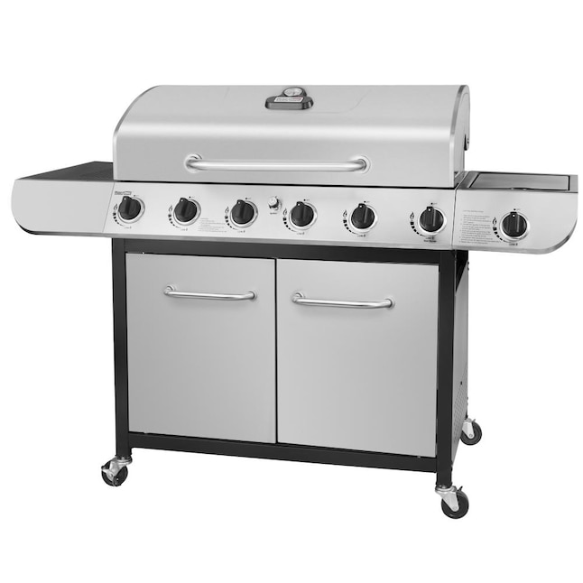 Royal Gourmet Silver 5-Burner Liquid Propane Gas Grill with 1 Side ...