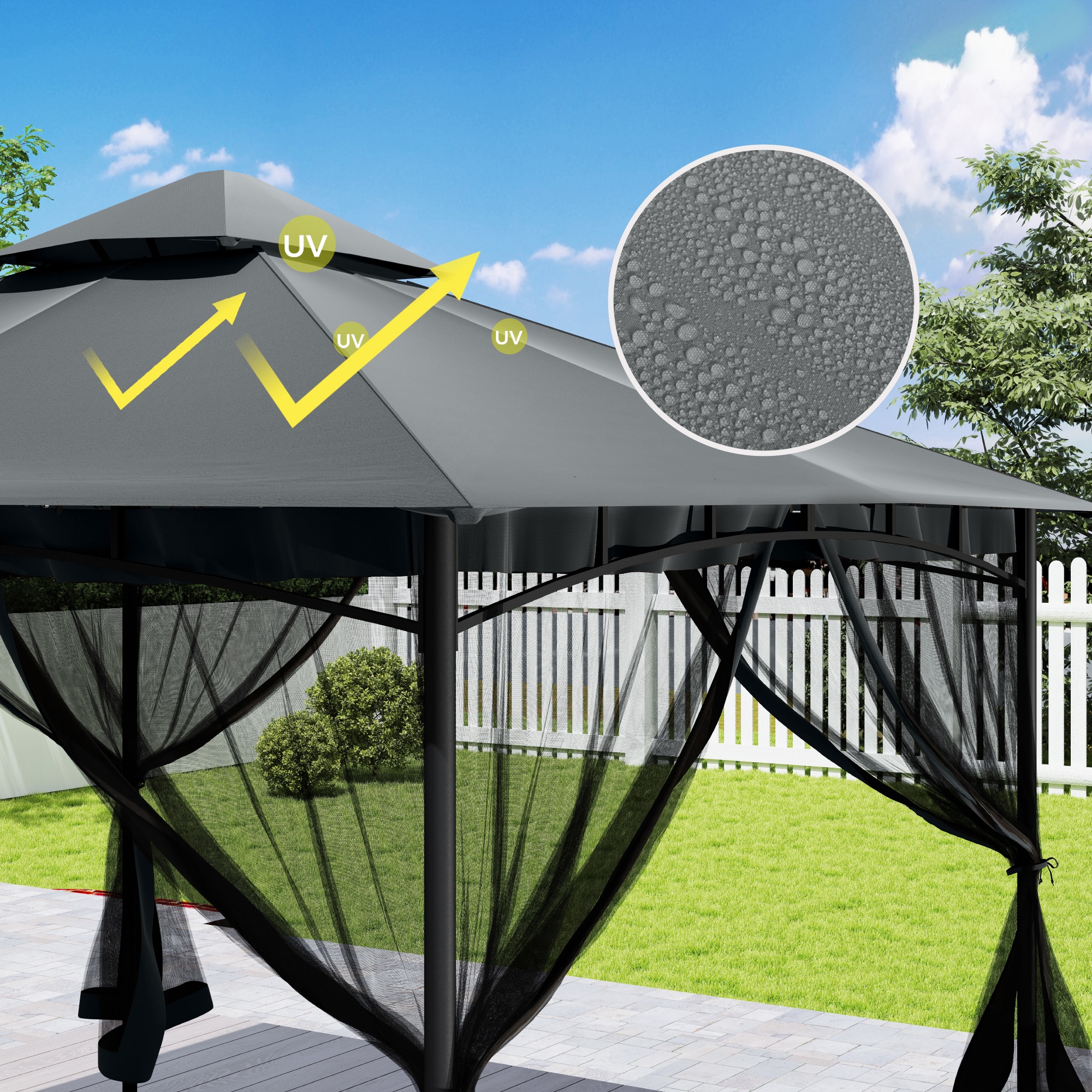  EL-ZPTYJ-1212-H-WL3 Wood-Resin-Gazebos - View #6