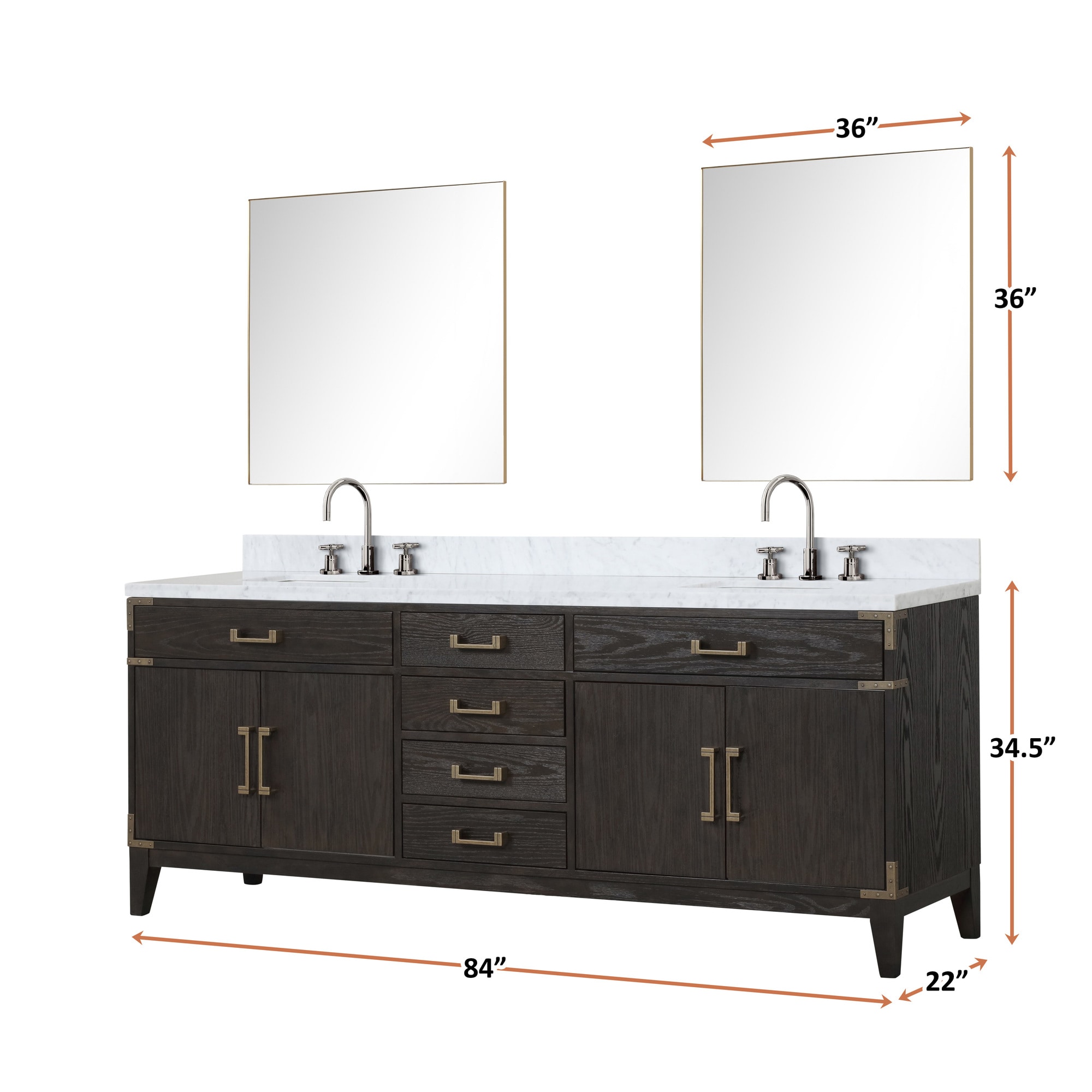 Lexora LVW84DK111 Bath-Vanity-Combo - View #5