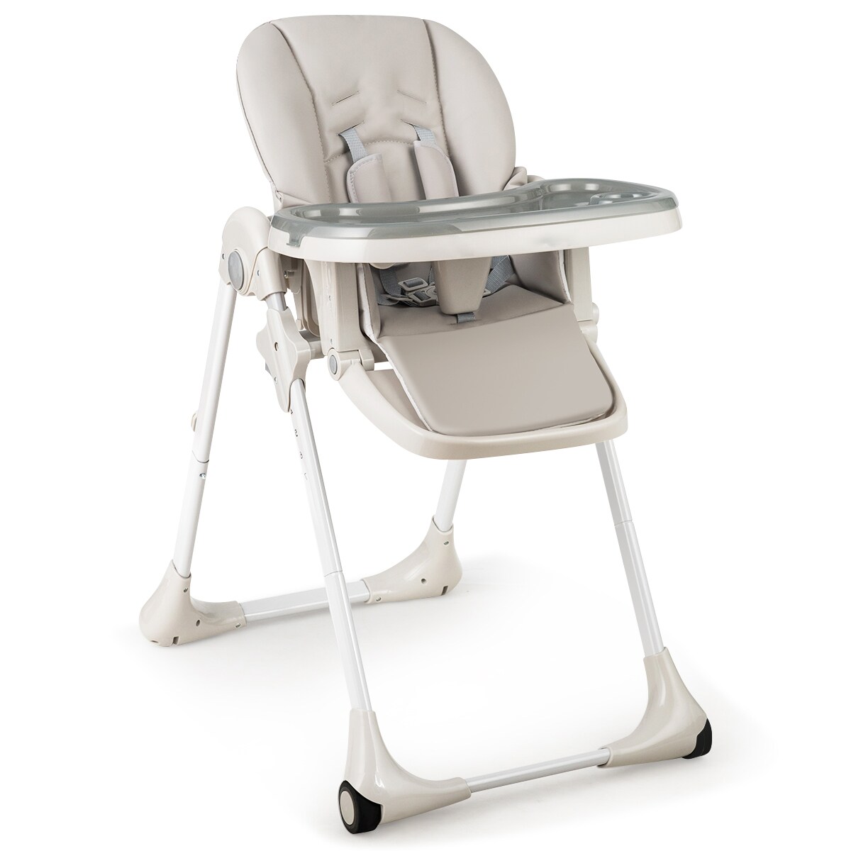 SUGIFT 3-in-1 Convertible Adjustable 7-Height 3-Recline 3-Position Double Tray Baby Feeding Recliner Reading Chair High Chair