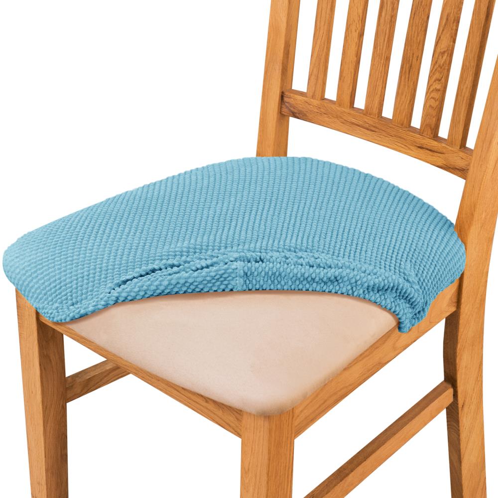 Subrtex 2 Pieces High Stretch Jacquard, Turquoise Dining Room Chair Cushions