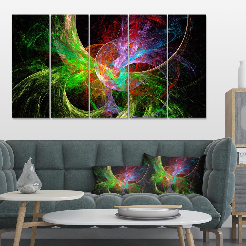 Designart 28-in H x 60-in W Modern Print on Canvas in the Wall Art ...