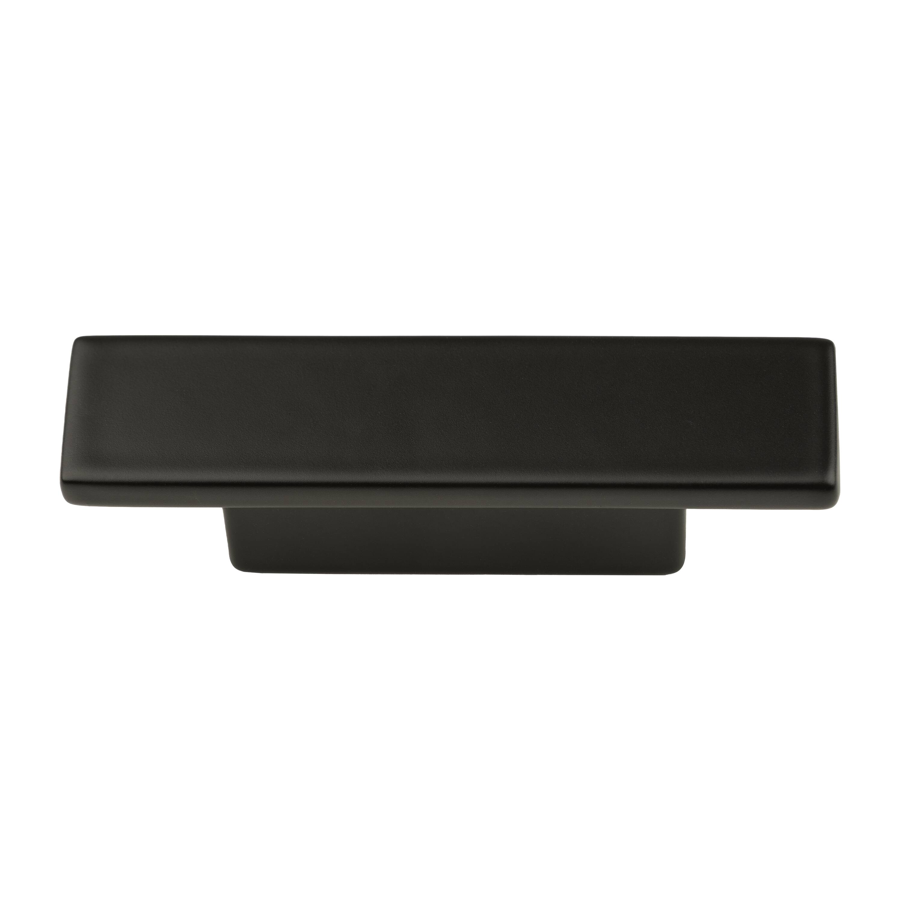 Harper Hayes Fletcher 3-in Matte Black Square Modern Cabinet Knob