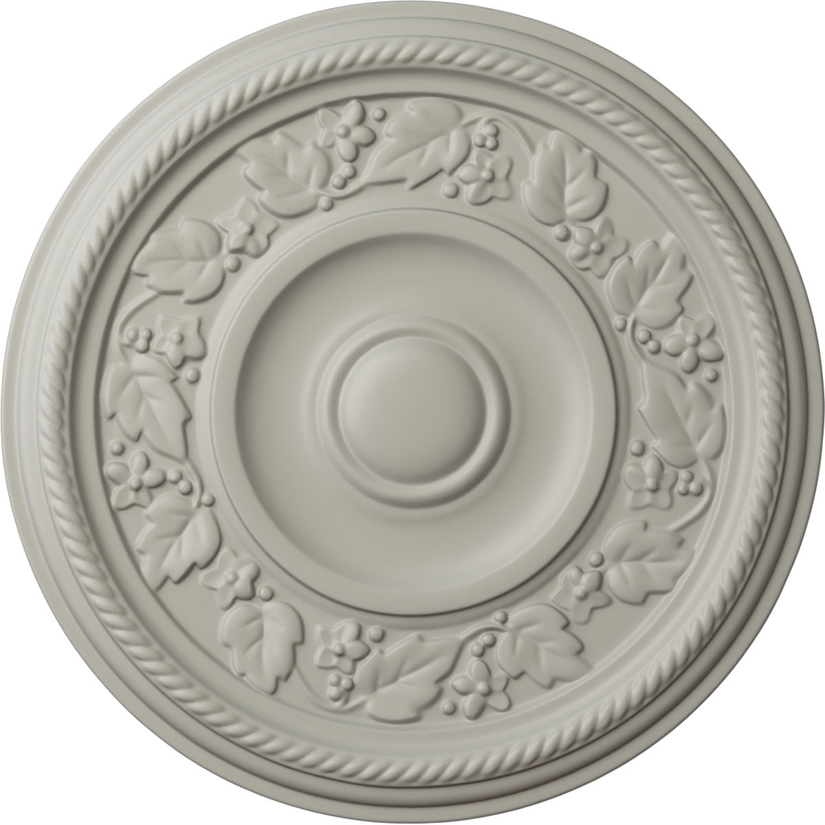 Ekena Millwork CM16TYPCF Tyrone 16.125-in W x 16.125-in L Painted Pot Of Cream Polyurethane Whole Ceiling Medallion