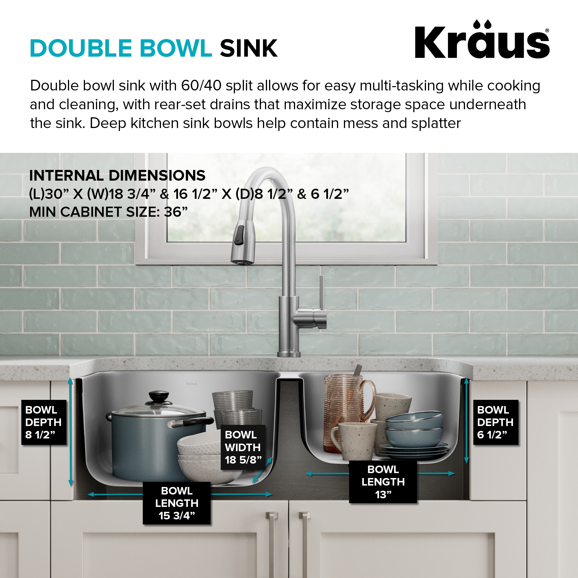 Kraus KBU24-100-75MB Kitchen-Sinks - View #5