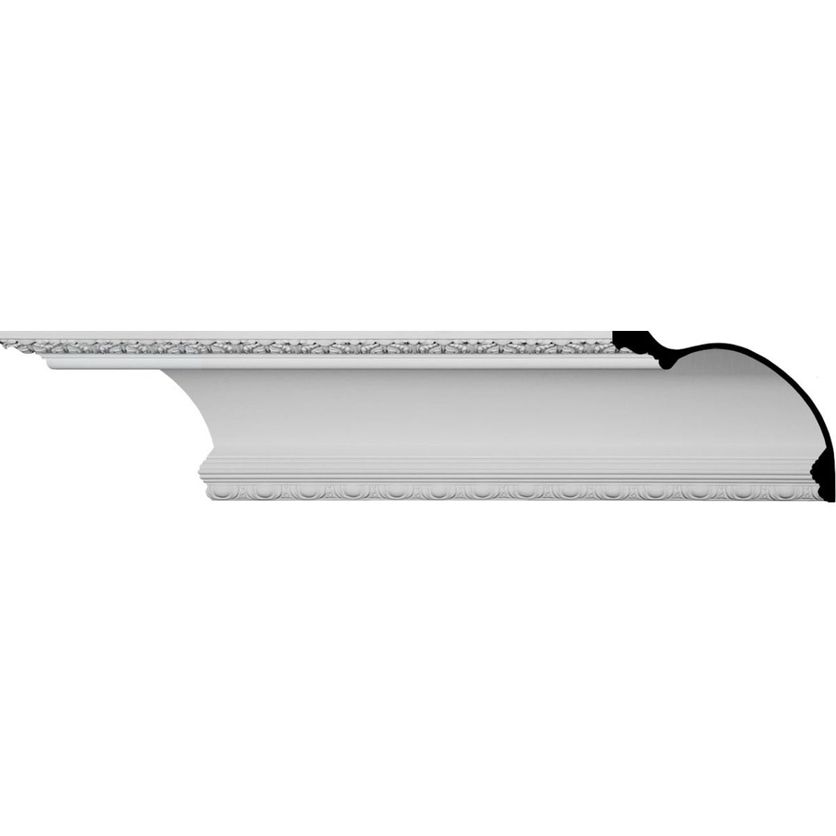 Ekena Millwork MLD12X15X19RL Riley 12-in x 7-ft 10-1/2-in Primed Urethane Crown Moulding