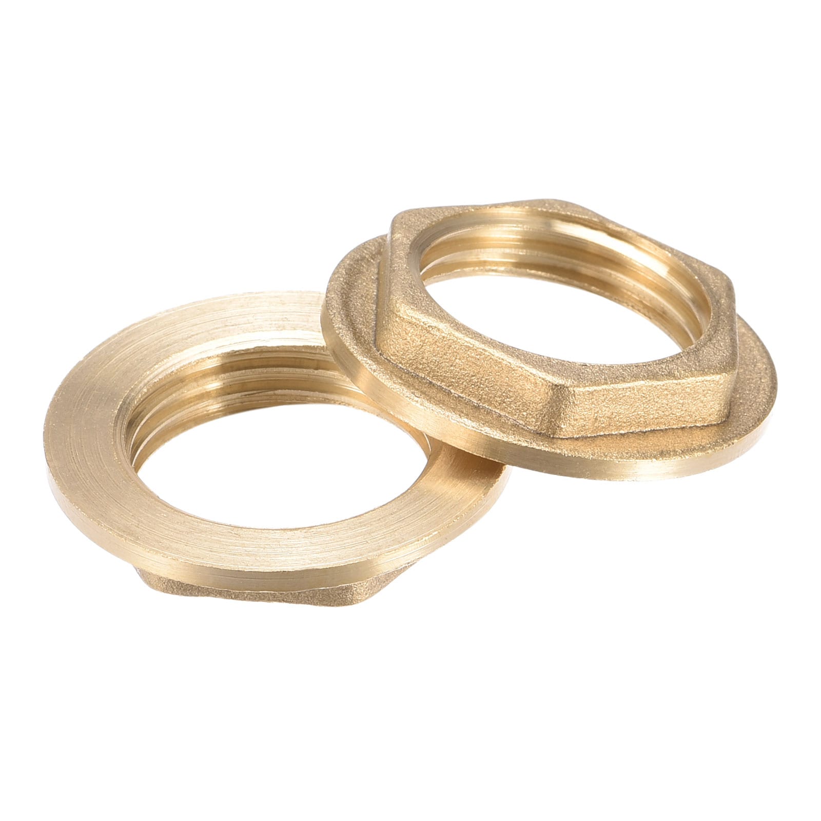 Unique Bargains G1/2 Lock Nut with Flange Hex Brass Female Locknut for ...