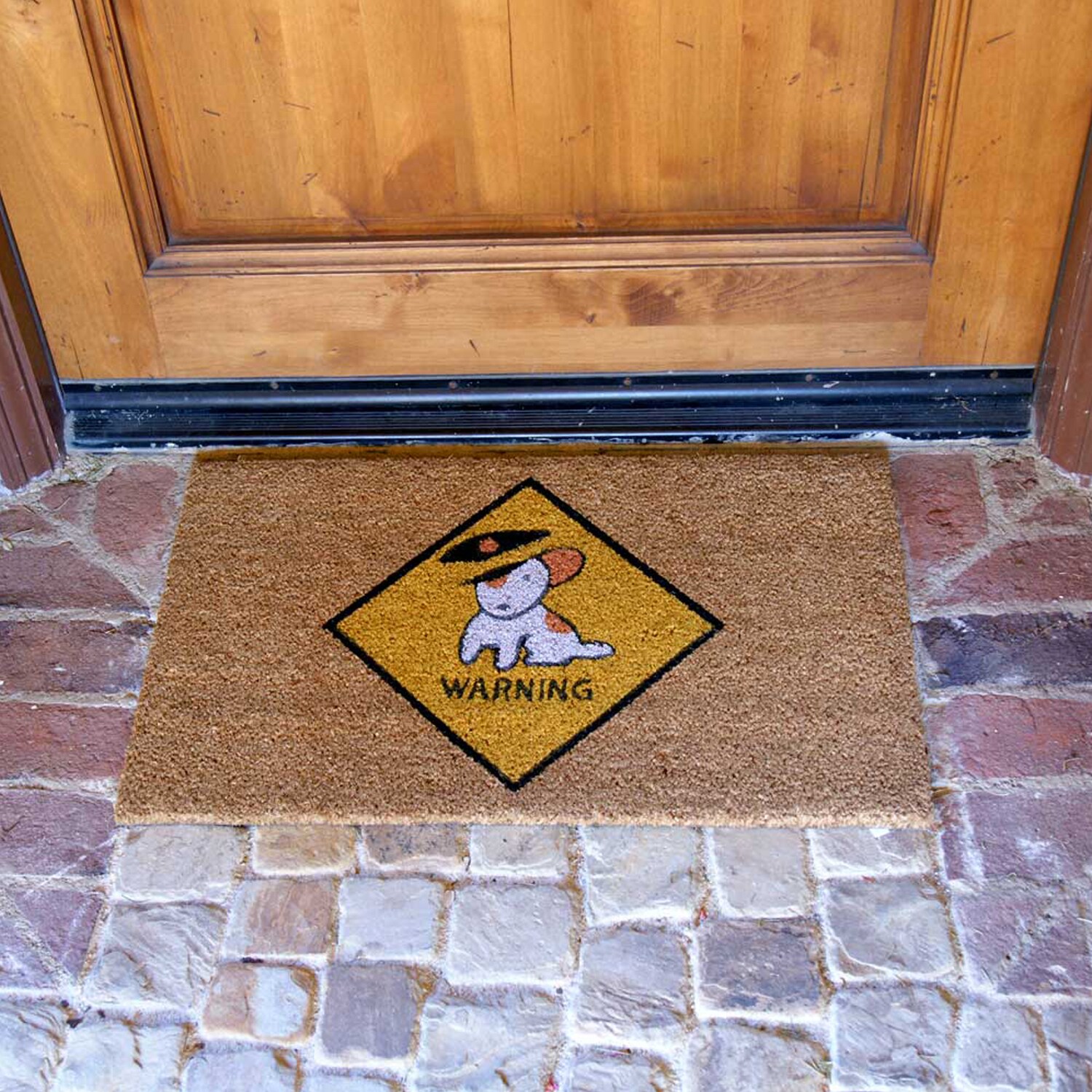 Rubber-Cal 2-ft x 5-ft Brown Rectangular Indoor or Outdoor Animals Door Mat  in the Mats department at