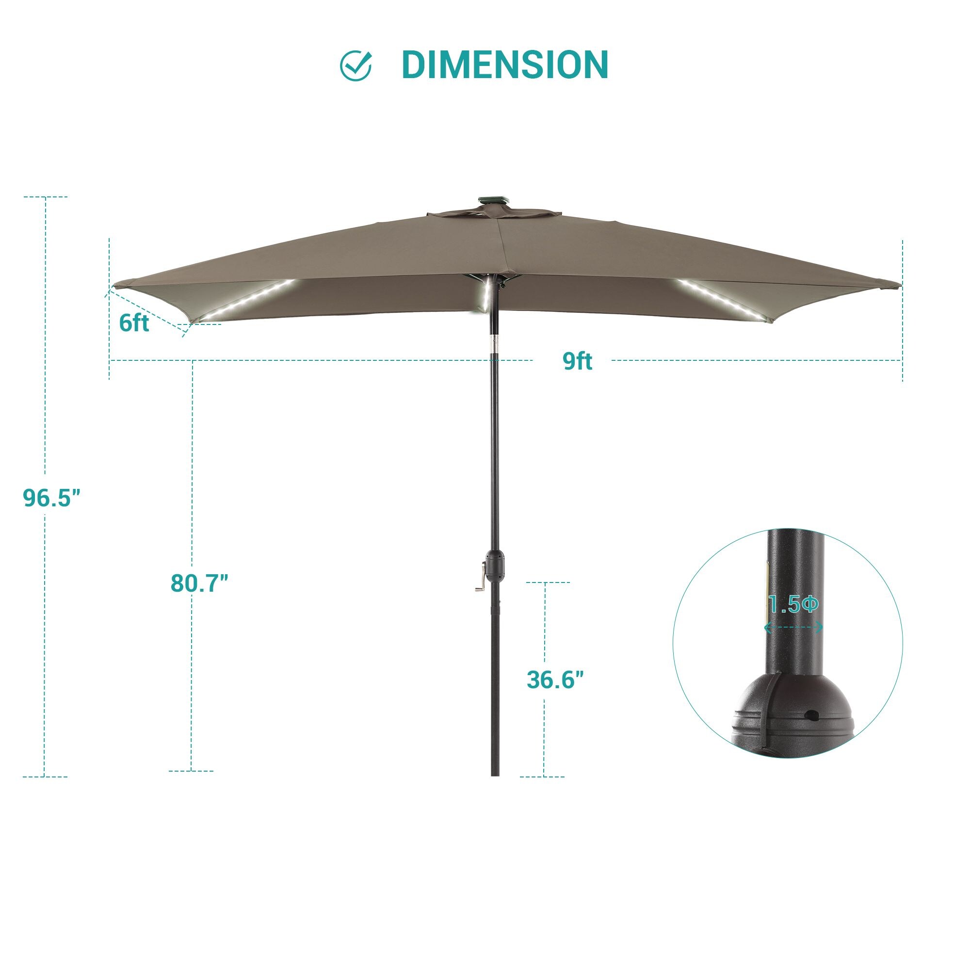 ACEGOSES LW-LED69TP Umbrellas-2 - View #3