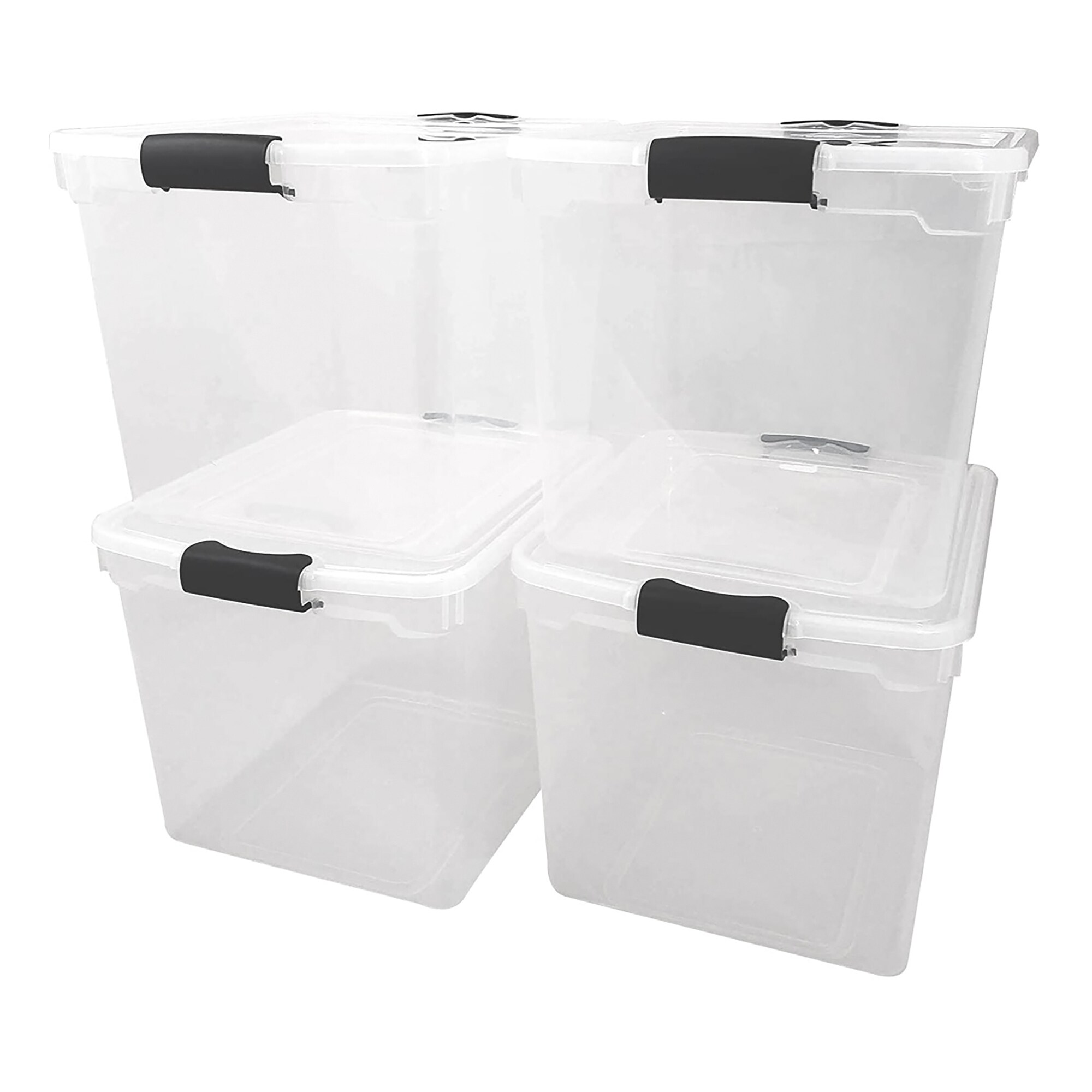 Homz 15.5 Quart Heavy Duty Modular Stackable Storage Containers