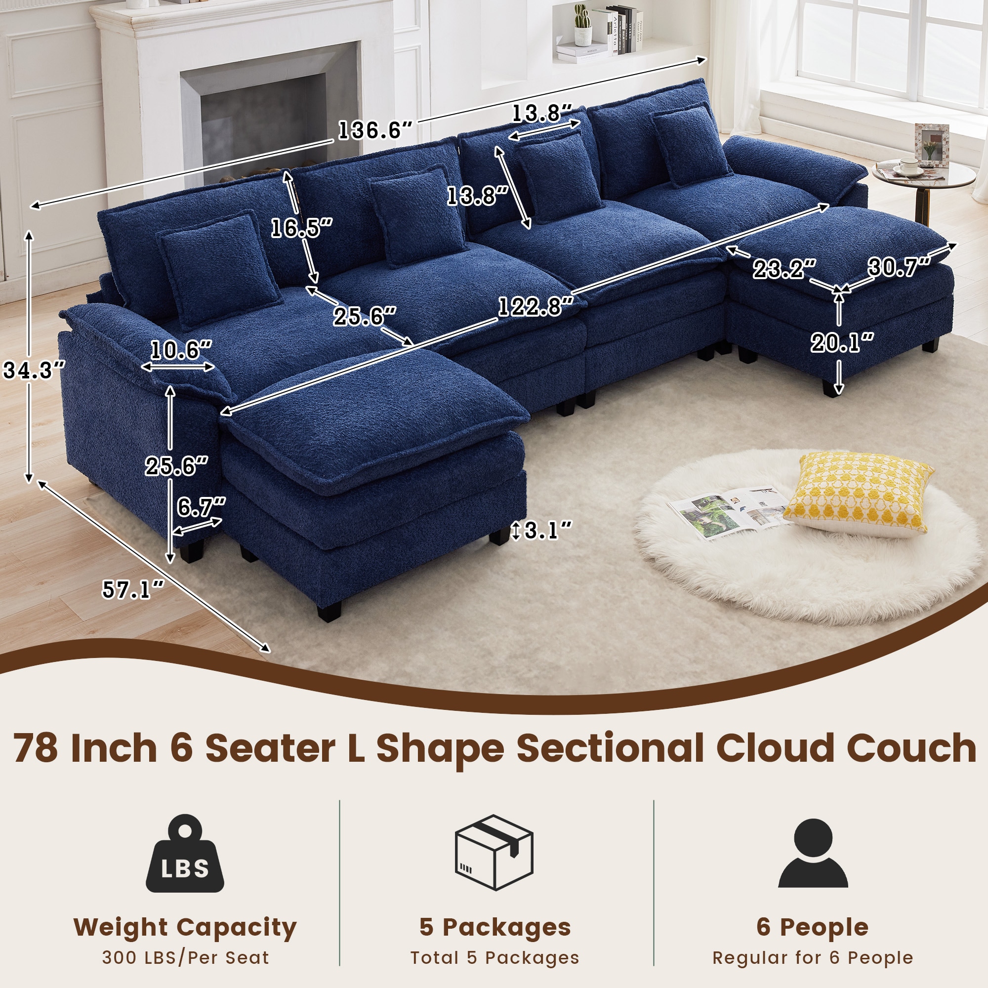 VOUA SAF-RMLC-BU Sofas-Loveseats - View #5