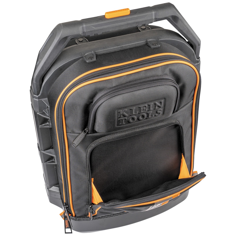 Klein Tools Rolling Tool Backpack Black Ballistic Nylon 17.5-in Zippered Rolling  Backpack in the Tool Bags department at