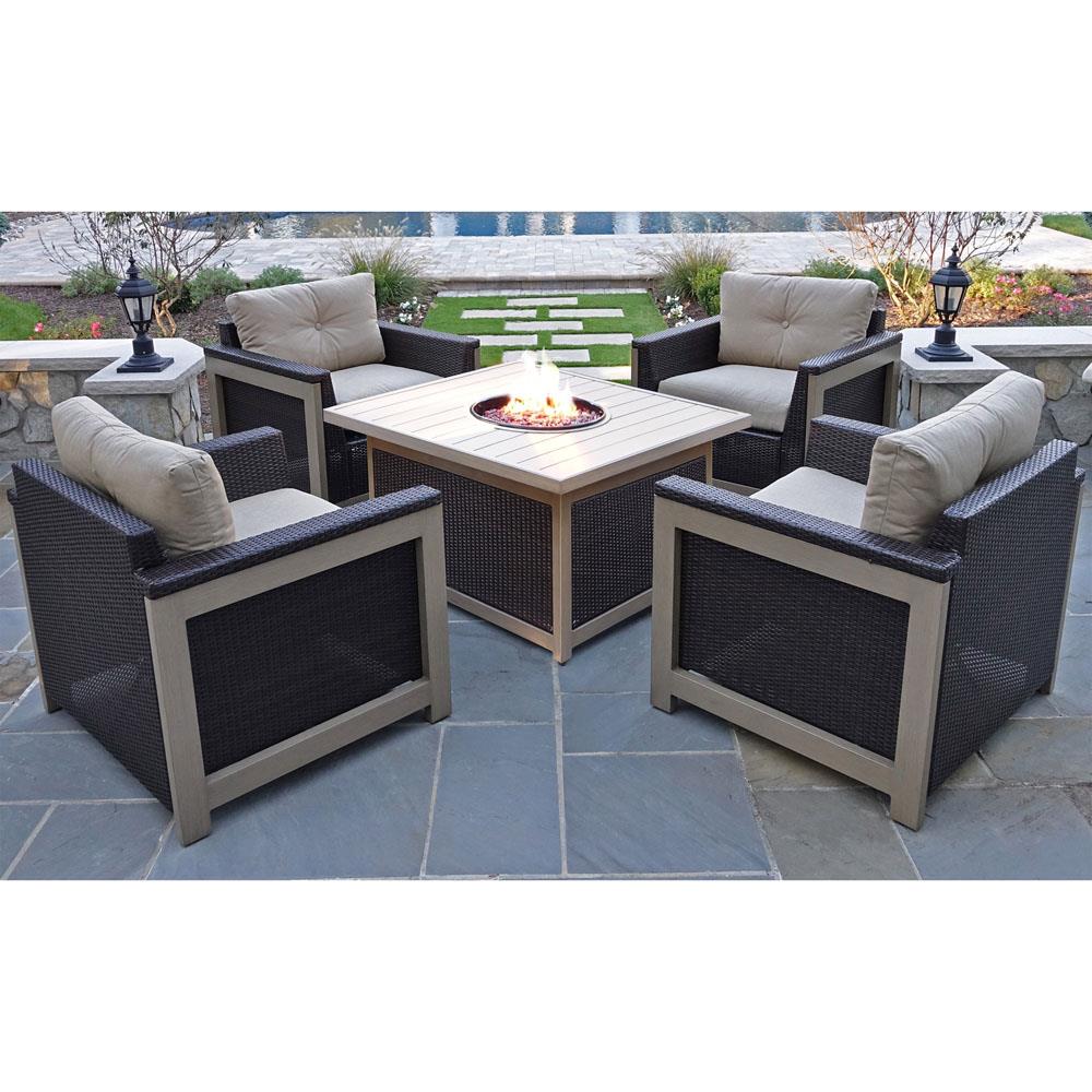 Hanover MNT5PCFPST-TAN Patio-Conversation-Sets - View #5