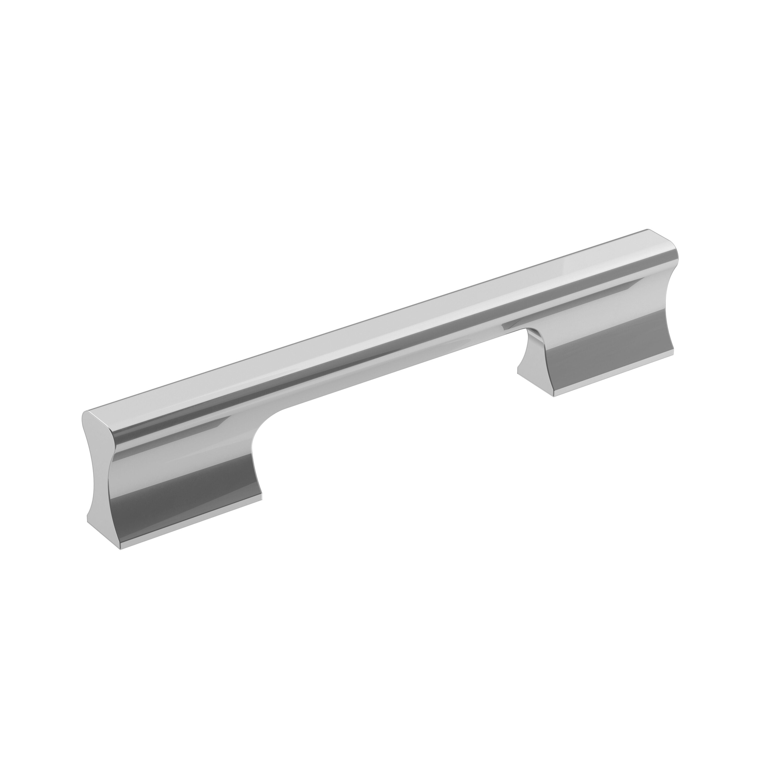 Amerock 25VMP3683826 Status 5-1/16-in , 128mm Center to Center Polished Chrome Rectangular Bar 25 -Pack