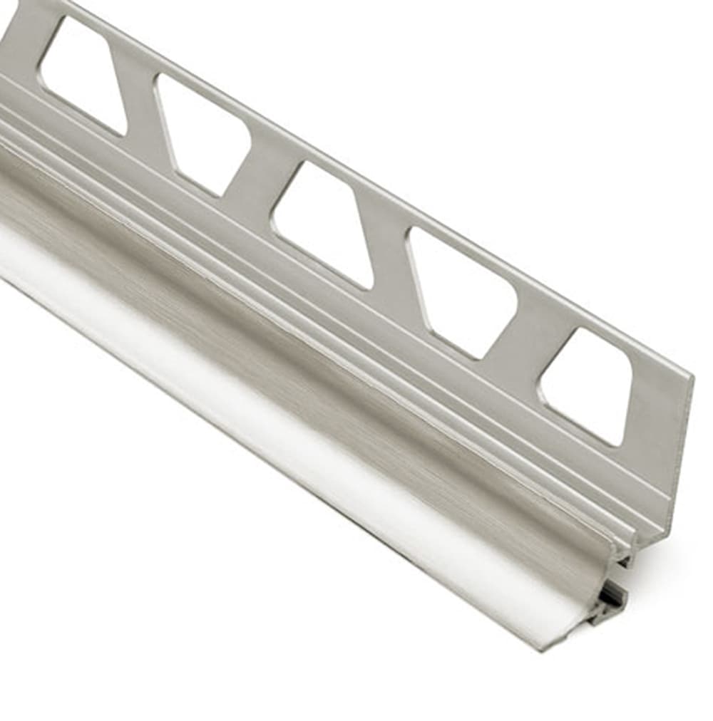 Schluter Systems AHKA80ATGB Dilex-AHKA 0.313-in W x 98.5-in L Brushed nickel anodized aluminum Aluminum Cove base Tile Edge Trim