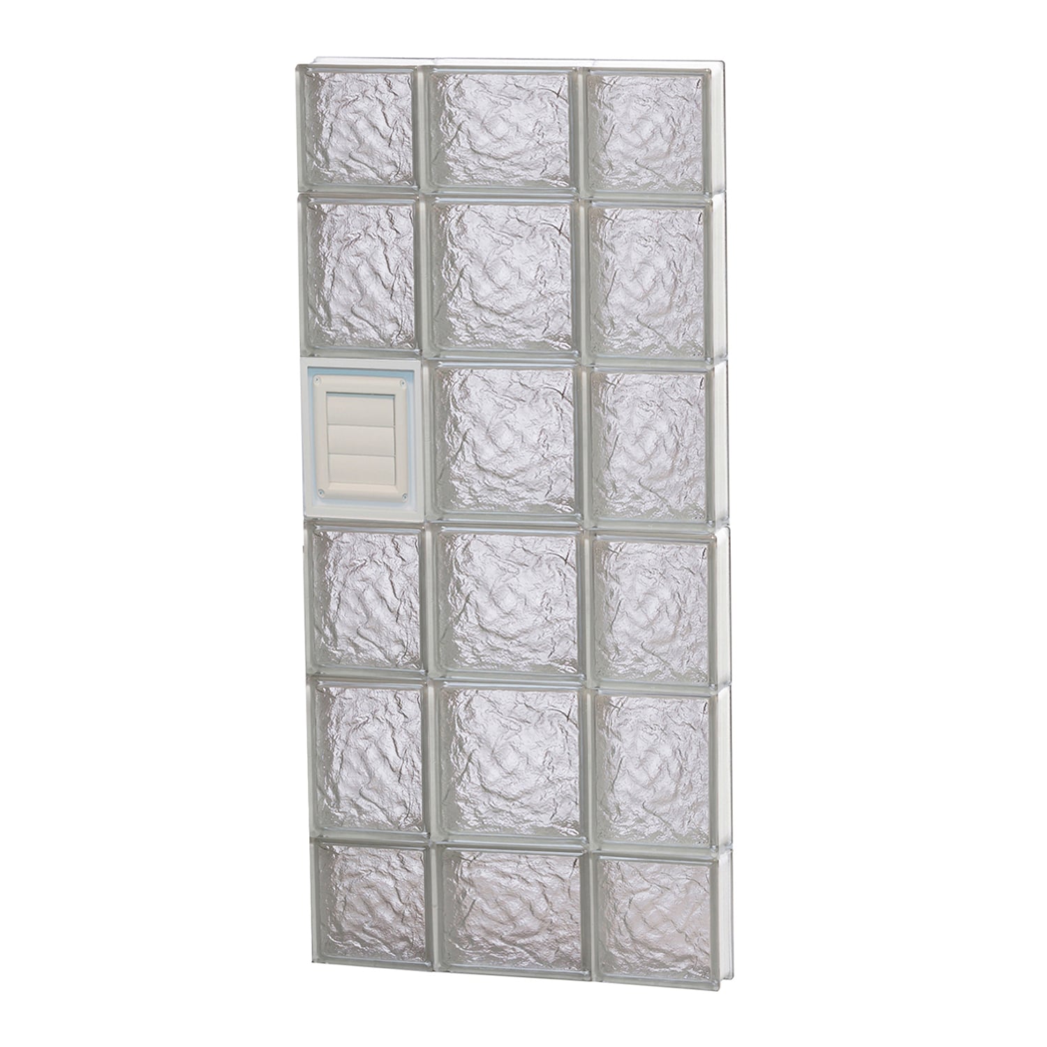 REDI2SET D2044IS Ice Glass 19-1/4-in x 42-1/2-in Frameless Replacement Dryer vent Glass Block Window