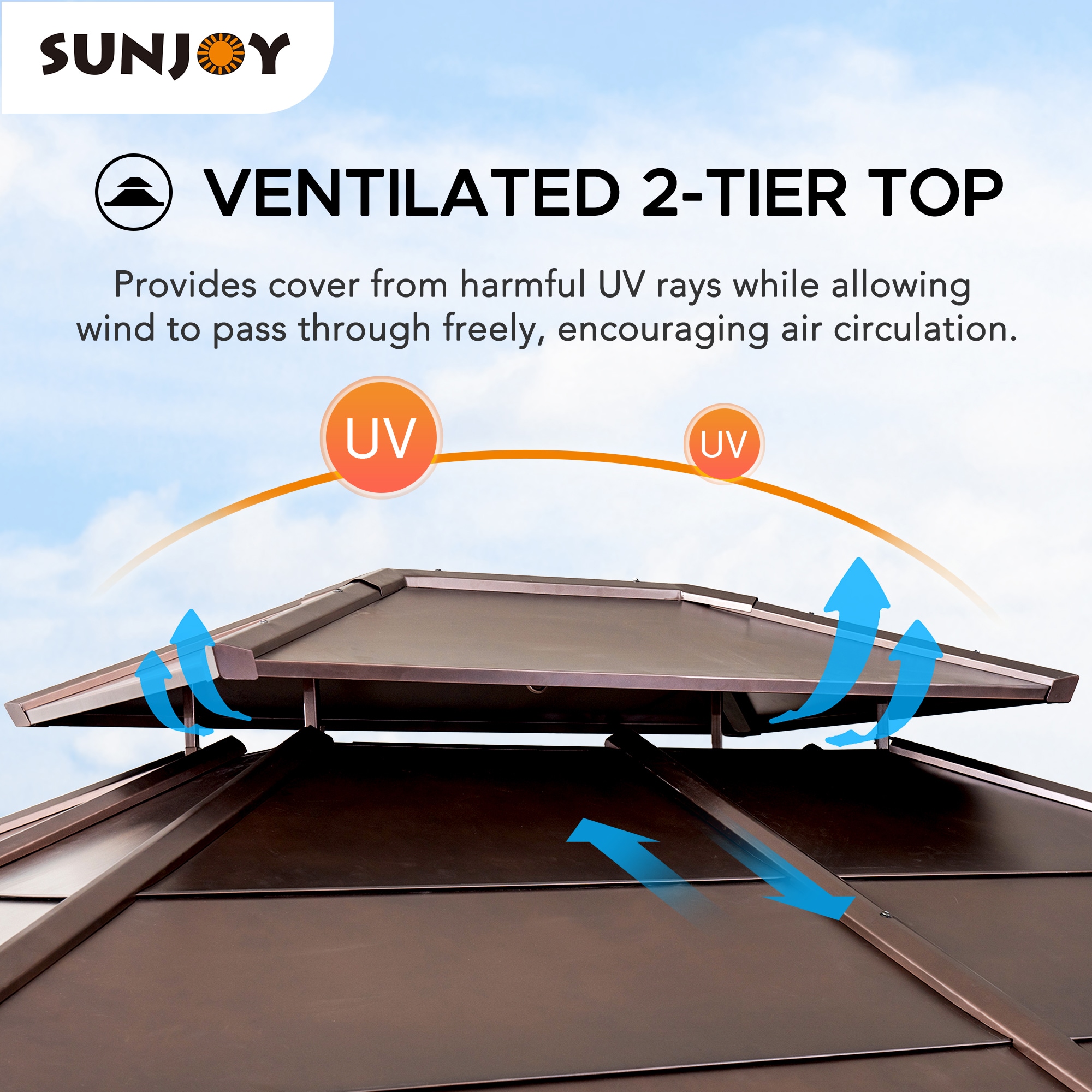 Sunjoy A102008600 Wood-Resin-Gazebos - View #6