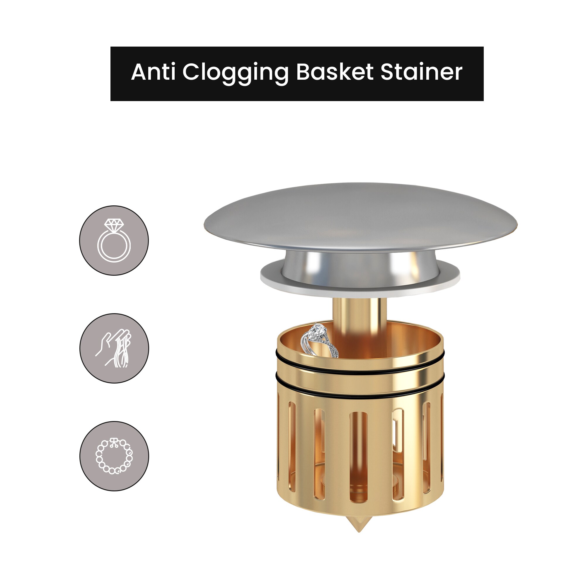 Ayna Decors APU30101CR Popup-Drains-Accessories - View #3