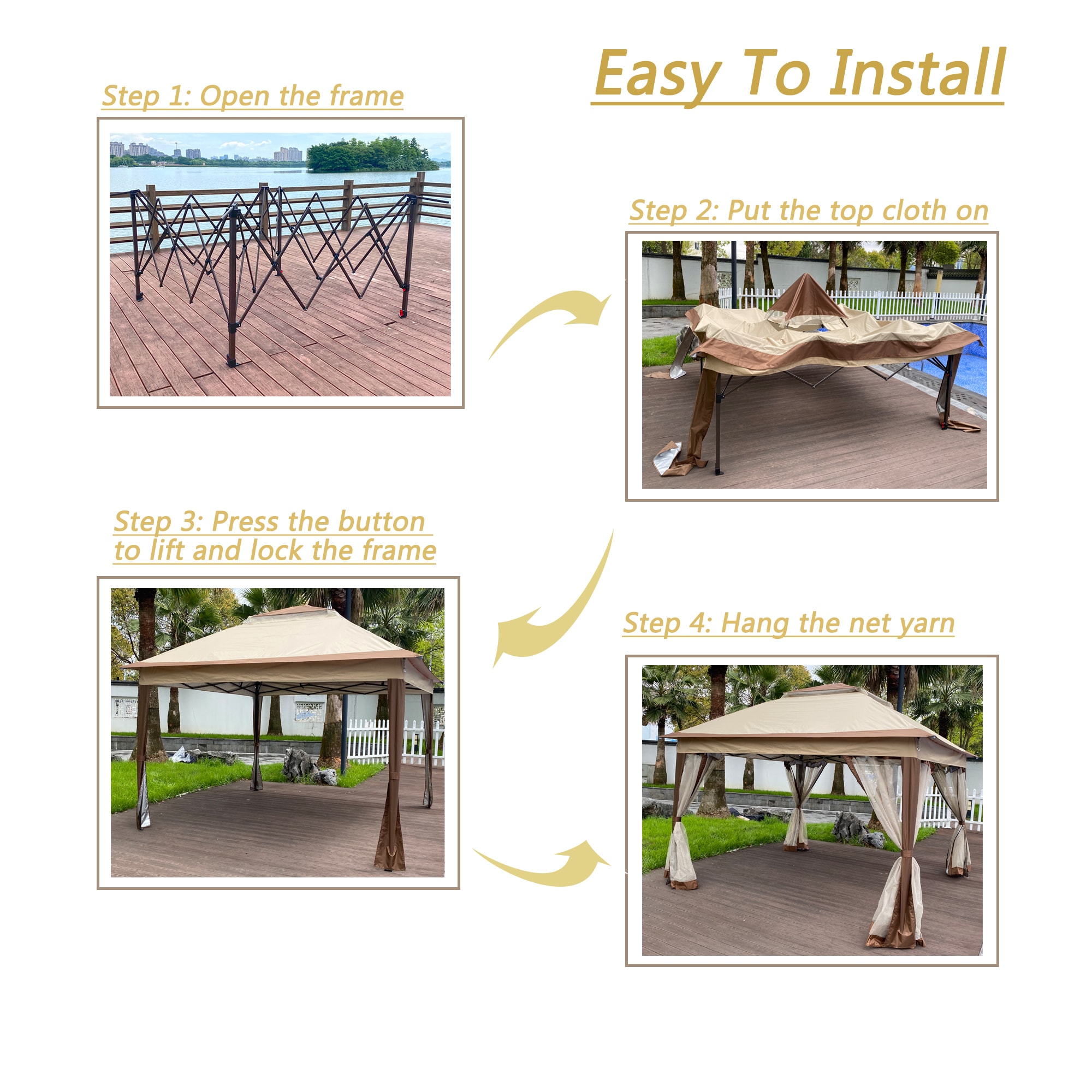 ModernLuxe L-W41932833 Wood-Resin-Gazebos - View #7