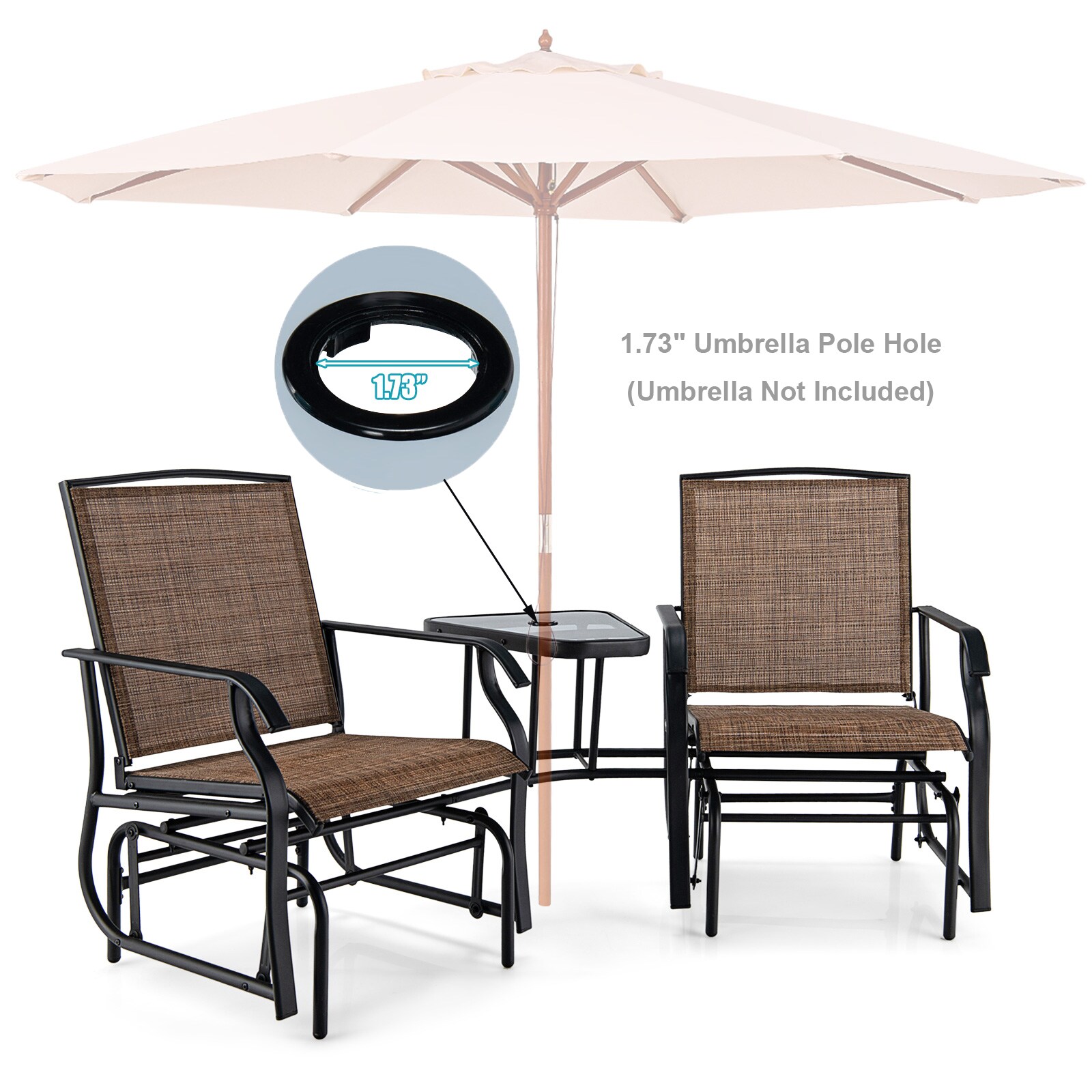 WELLFOR TDJ10188BN Patio-Conversation-Sets - View #6