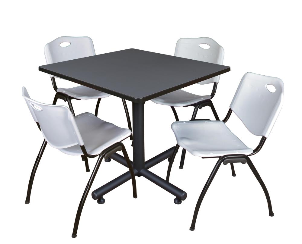Regency TKB4242GY47GY Breakroom Gray 4-Person Training Table (42-in W x 29-in H)