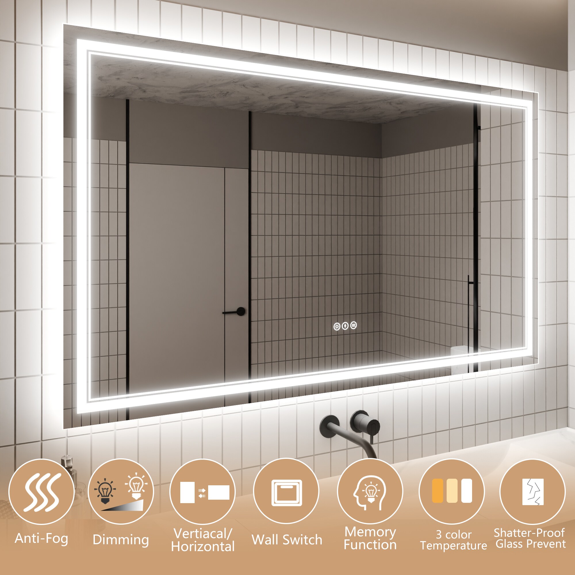 WELLFOR AY1340-6036 Framed-Bath-Mirrors - View #3