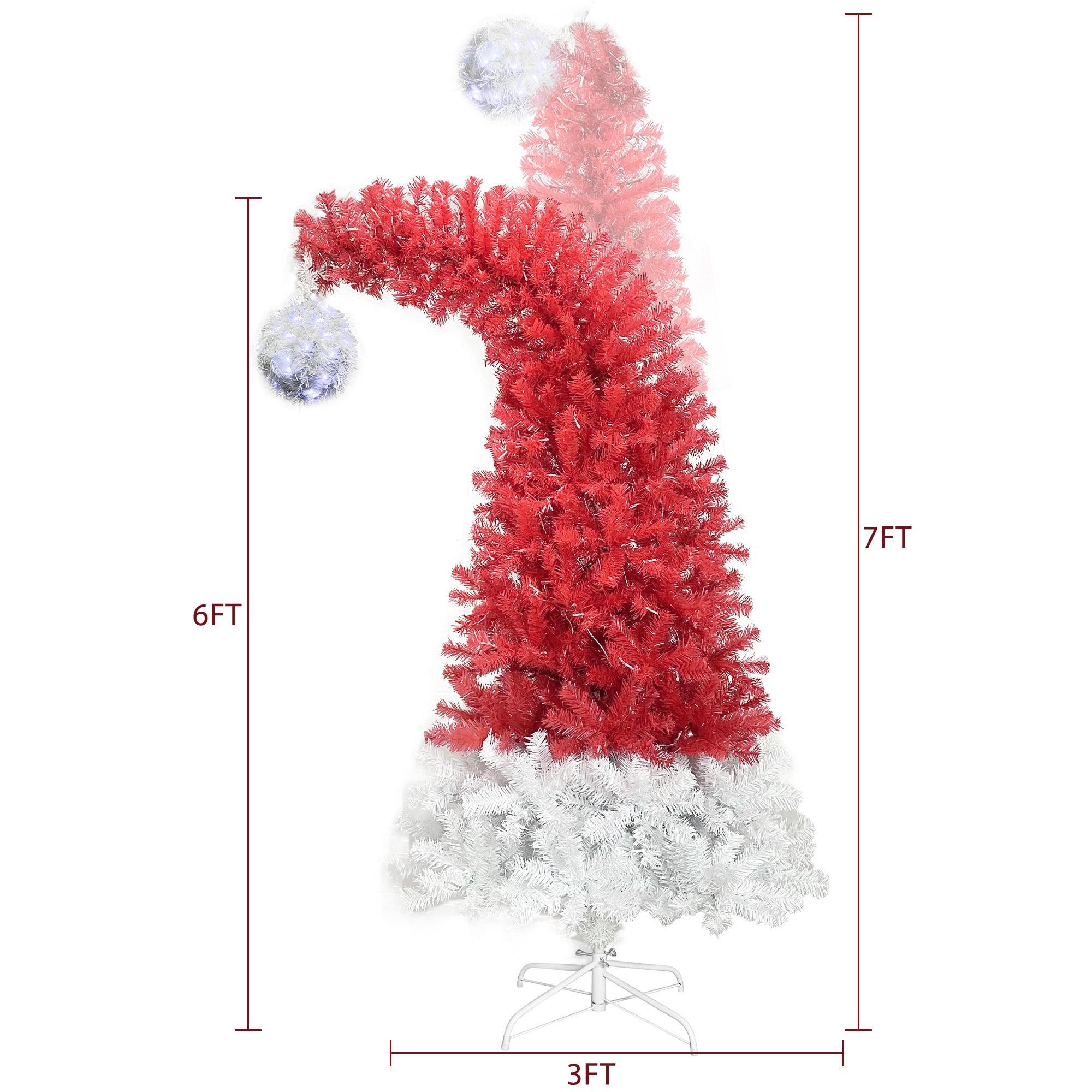 WELLFOR CR-K-M0545WH Artificial-Christmas-Trees - View #3