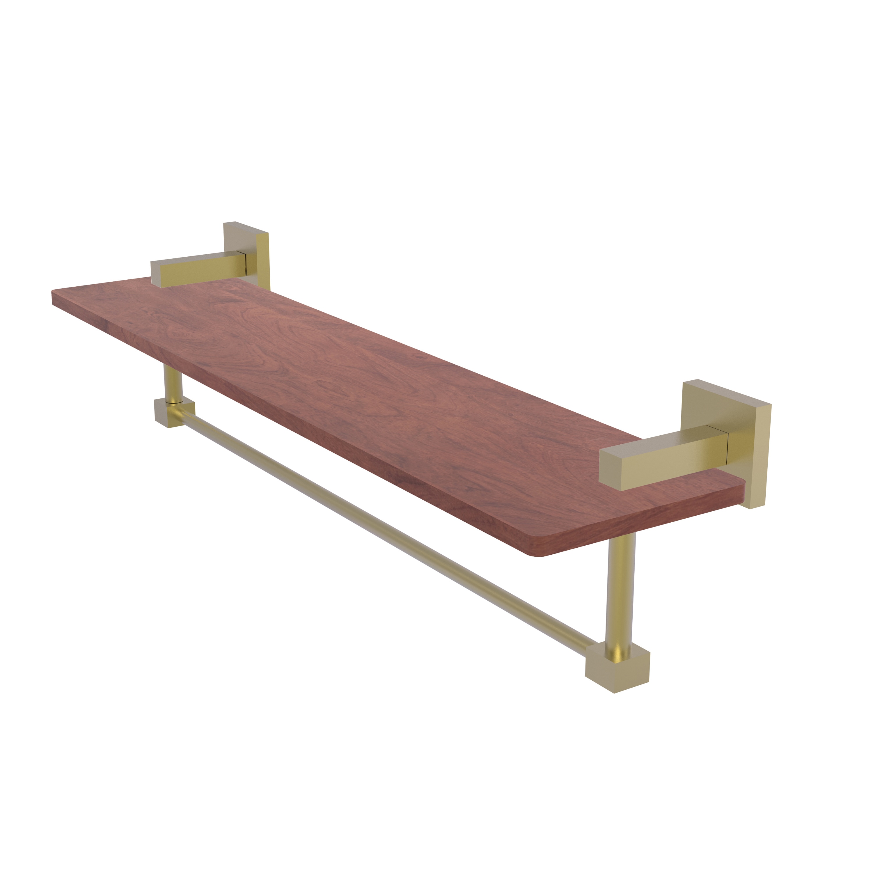 Allied Brass MT-1-22TB-IRW-SBR Montero Satin Brass Wall mount Bathroom Shelf ( 22-in x 4-in x 5-in )