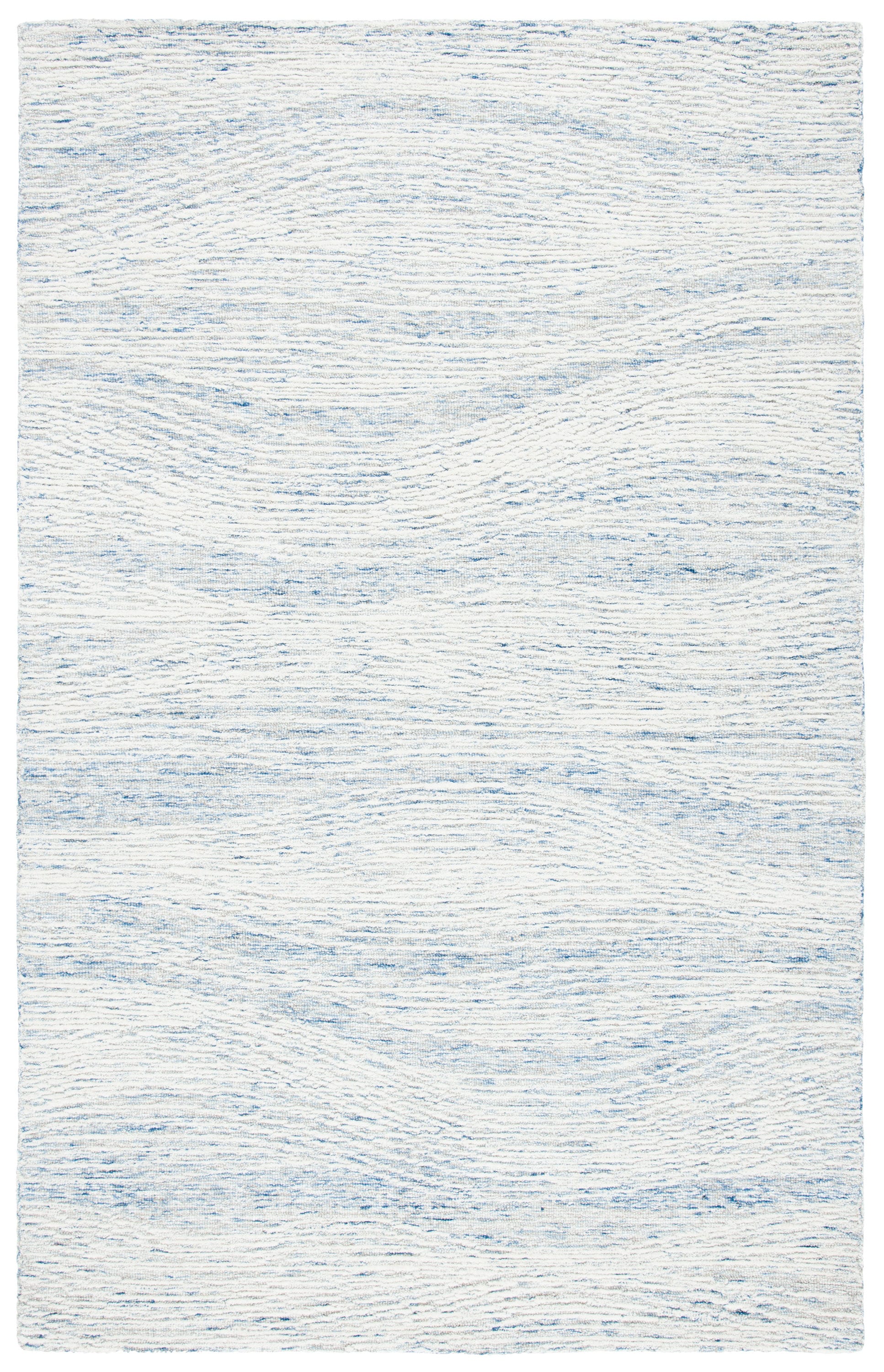 Safavieh MET995L-4 Metro Annarosa 4 x 6 (ft) Tufted Wool Light Blue/Ivory Rectangular Indoor Abstract Bohemian/Eclectic Area rug