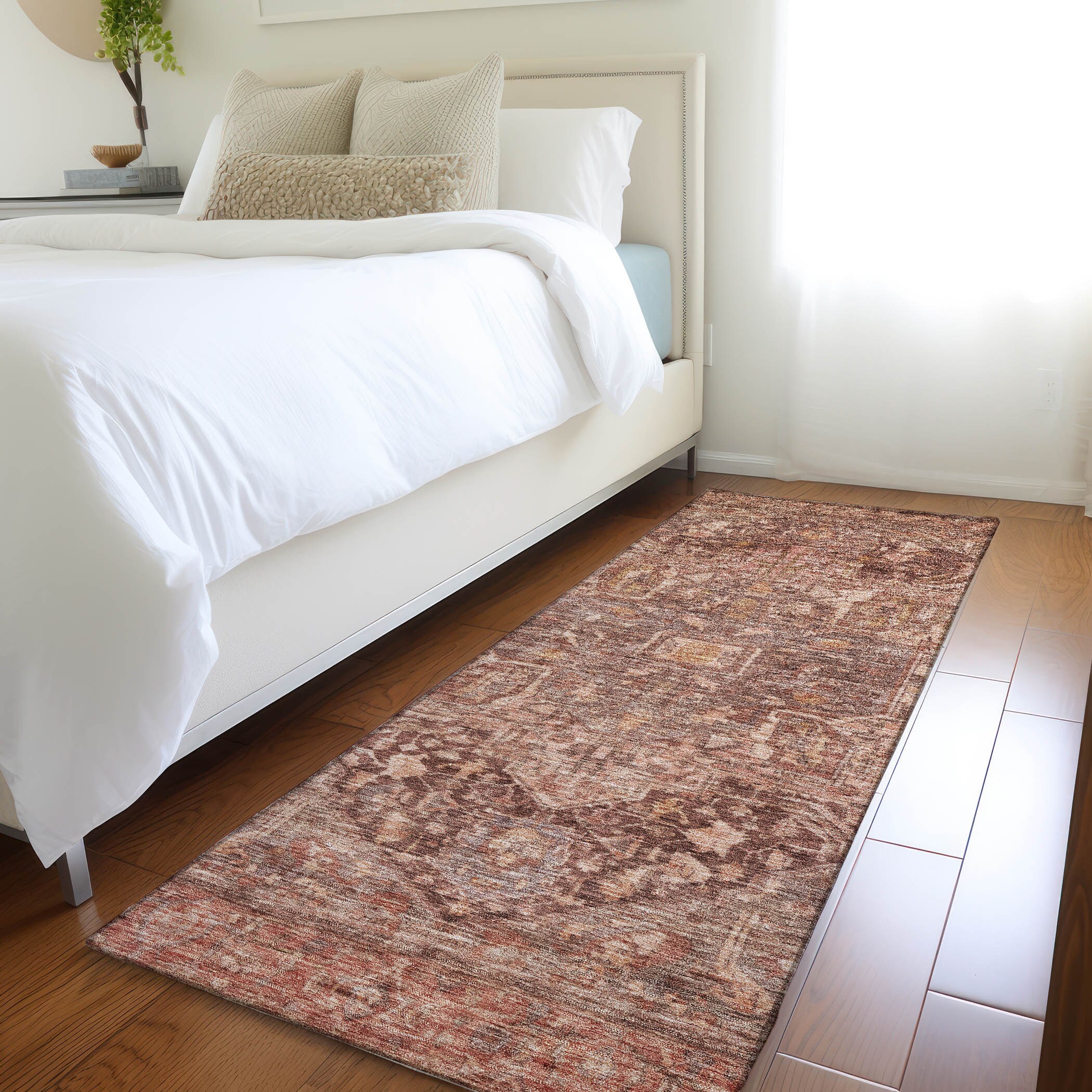 Addison Rugs ACN1240BN2X8 Chantille ACN1240BN 2 x 7 (ft) Polyester Burgundy Rectangular Indoor/Outdoor Geometric Machine washable Runner rug