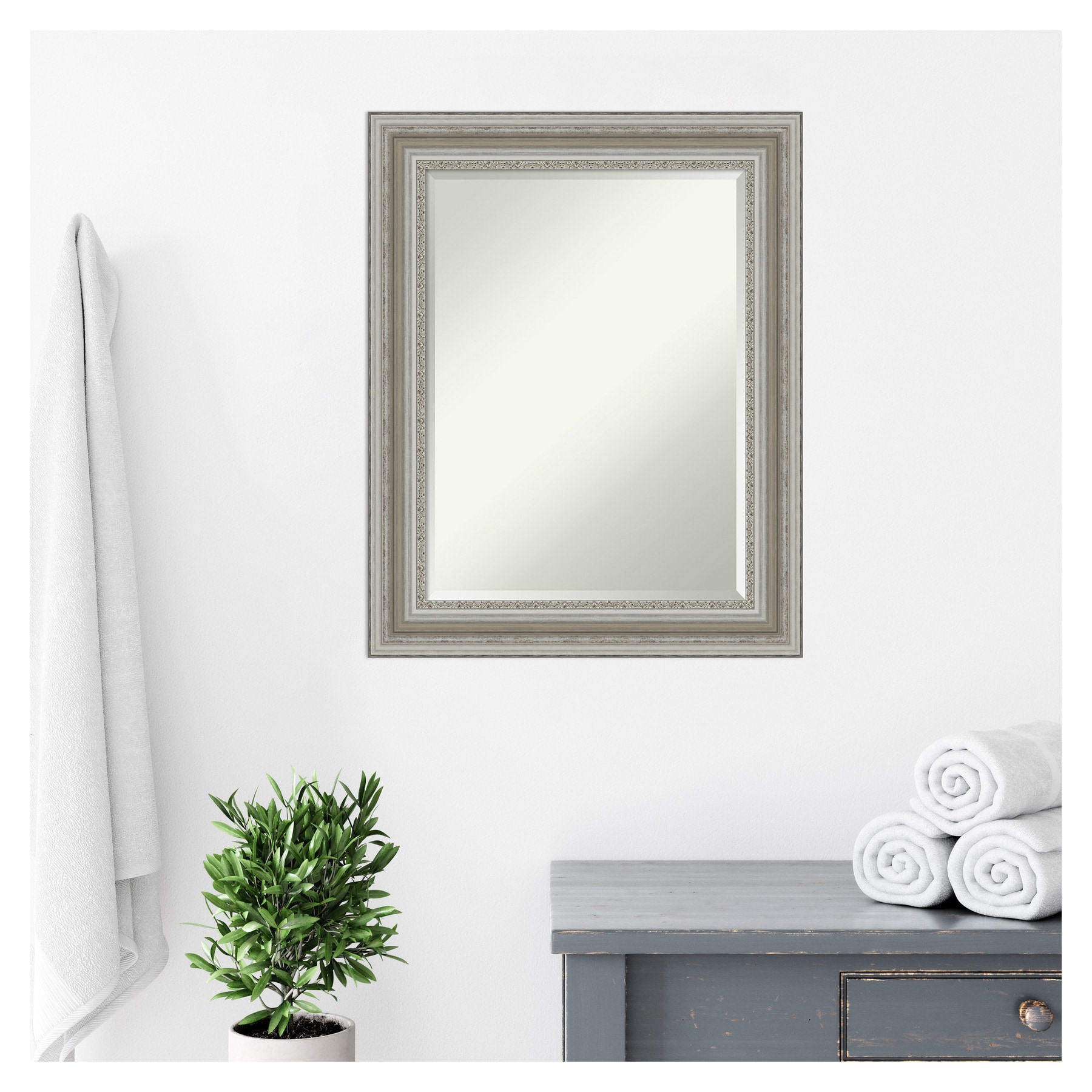 Amanti Art Parlor 23.5-in x 29.5-in Framed Rectangle Bathroom Vanity ...