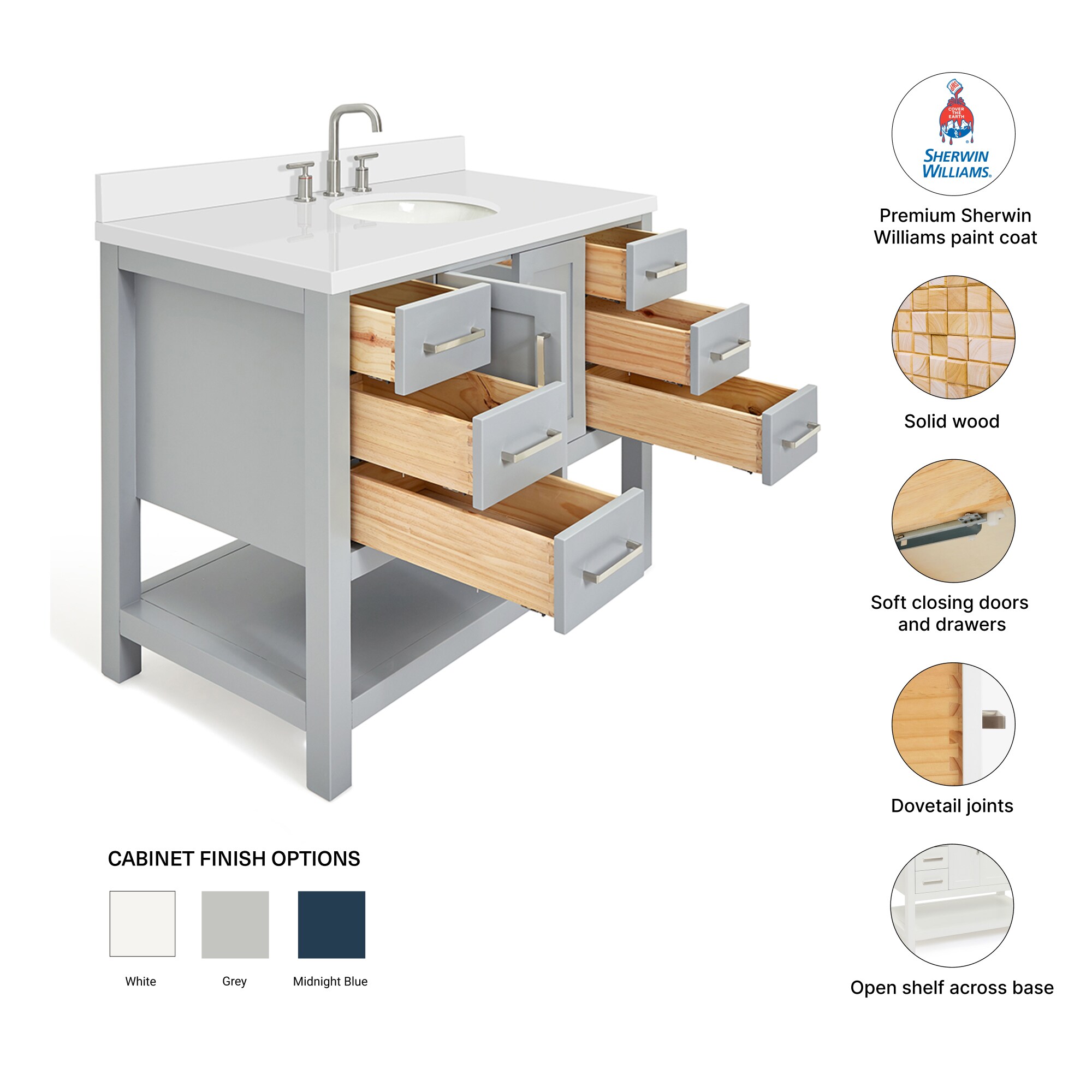 ARIEL S043SWQOVOGRY Bath-Vanity-Combo - View #4