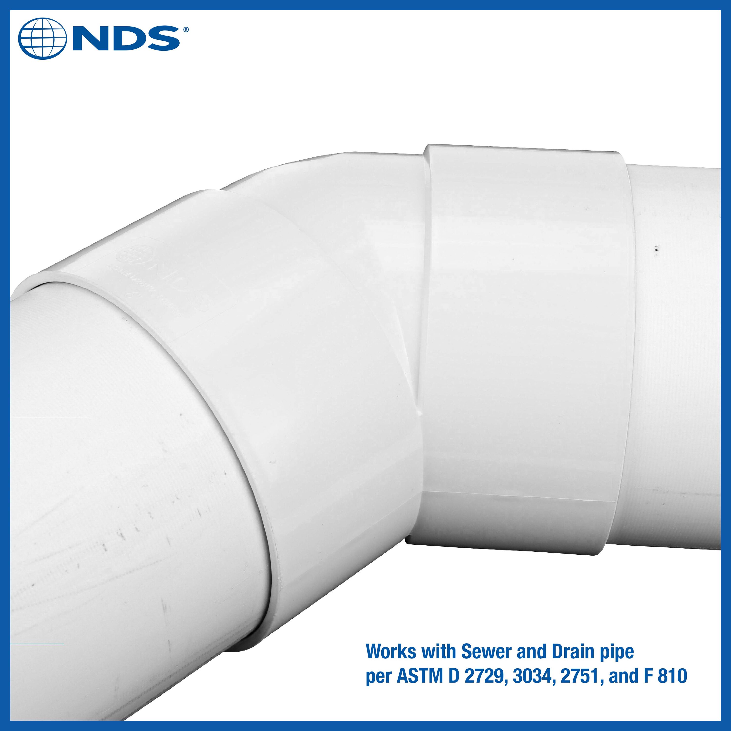 NDS PVC Sewer and Drain 45 Degree Elbow, 6 in. Hub X Hub in the Sewage ...