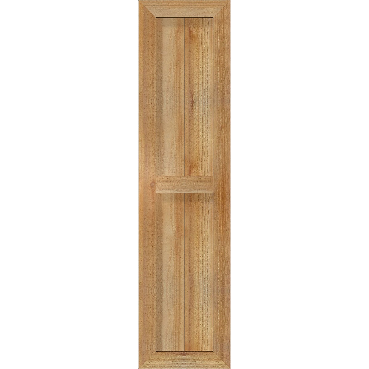 Ekena Millwork RBF06S11X043RWR 10.75-in W x 43-in H Unfinished Paintable/Stainable Board and batten Framed Wood Exterior Shutters ( 2 -Pack )