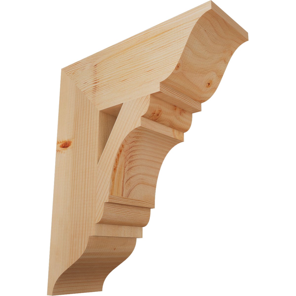 Ekena Millwork BKT06X18X22OLY01SDF Olympic traditional smooth 5-1/2-in x 18-in x 22-in Douglas fir Brown Wood Standard bracket