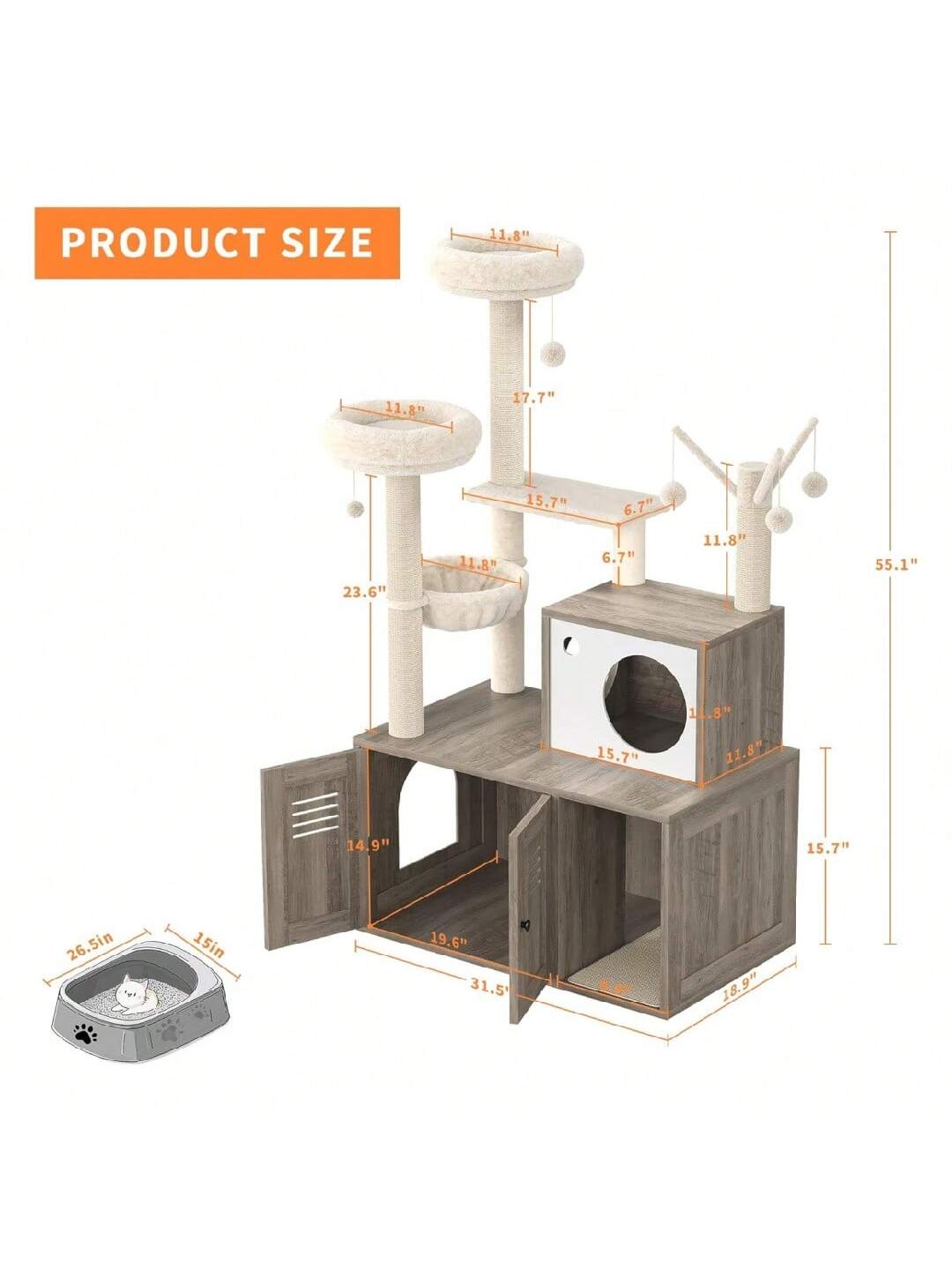 Qeetex BY-PPS-335SW8KY Cat-Trees - View #5