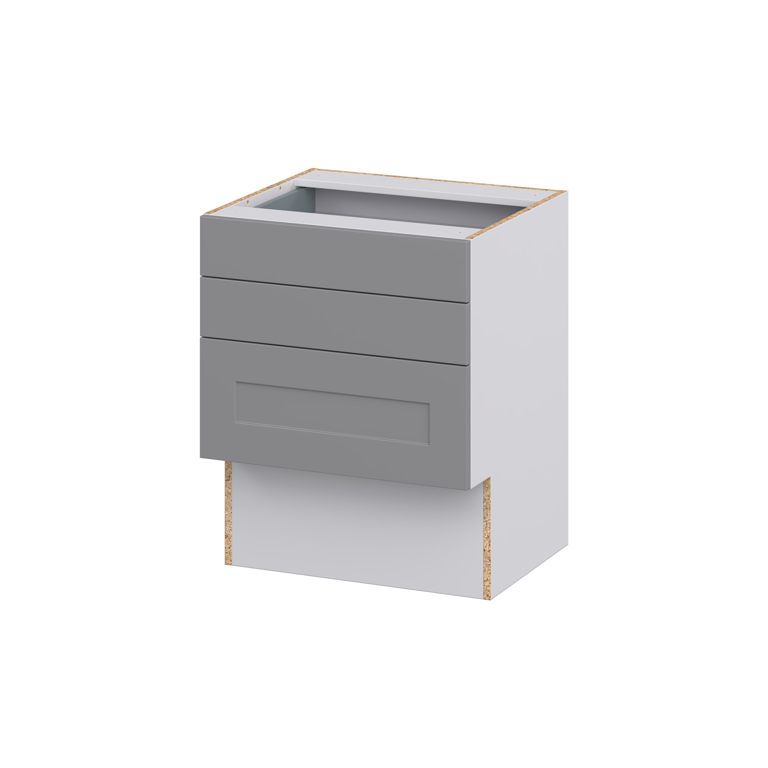Hugo&Borg Beaumont 12-in W x 30-in H x 21-in D Slate Gray 4-Drawer Base Fully Assembled Cabinet (Recessed Panel Style)