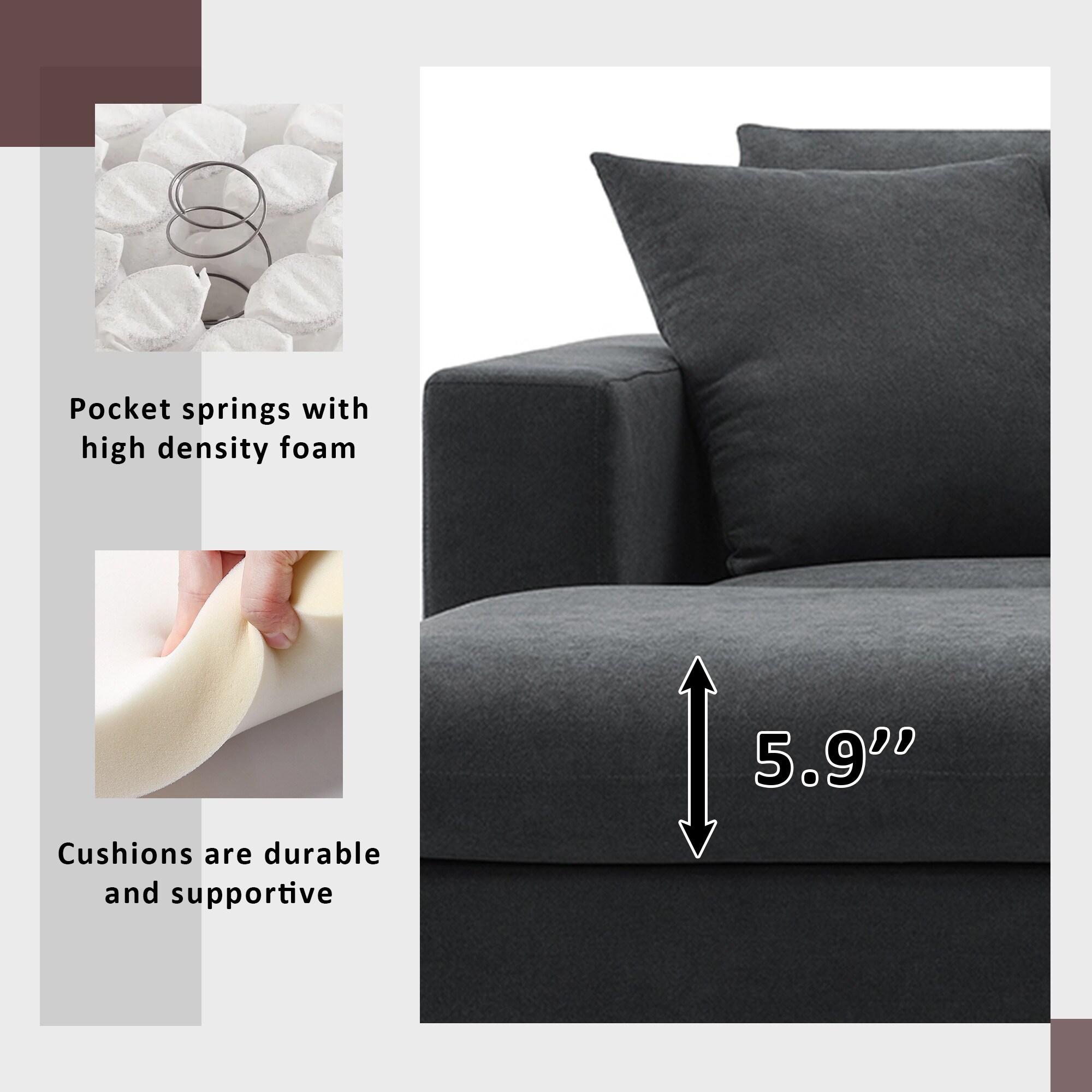 ModernLuxe N723S9023BB Sofas-Loveseats - View #4