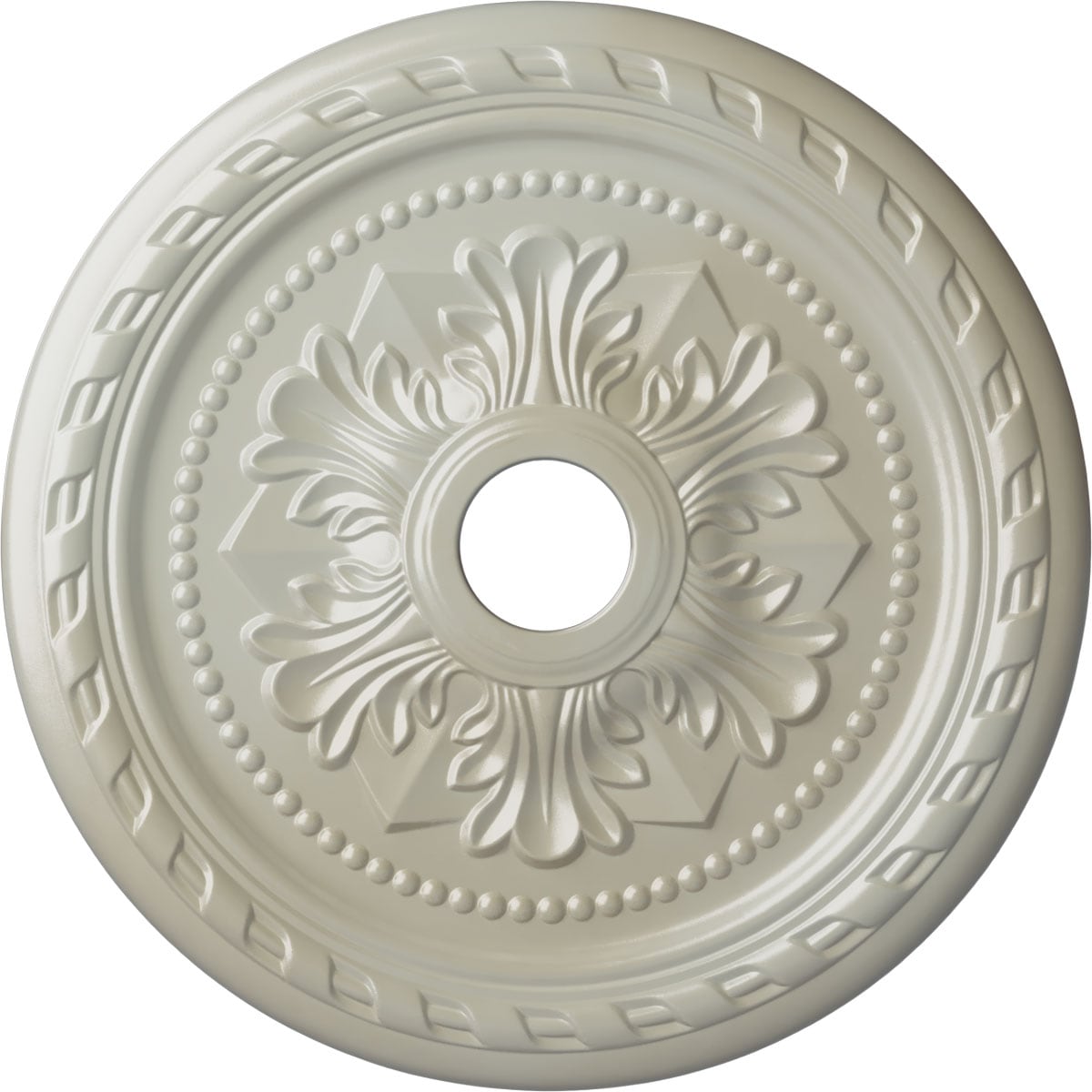 Ekena Millwork CM23PMFBS Palmetto 23.625-in W x 23.625-in L Painted Flash Blue Polyurethane Whole Ceiling Medallion