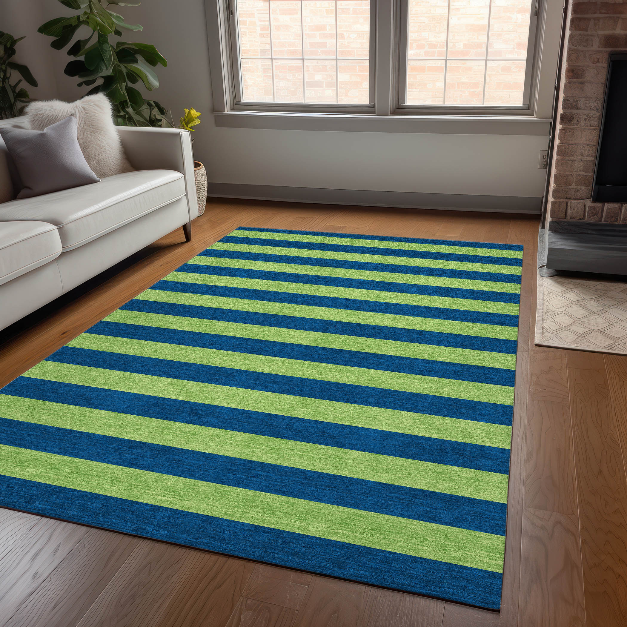 Addison Rugs ACN530NA9X12 Chantille ACN530NA 9 x 12 (ft) Polyester Navy Rectangular Indoor/Outdoor Abstract Machine washable Area rug
