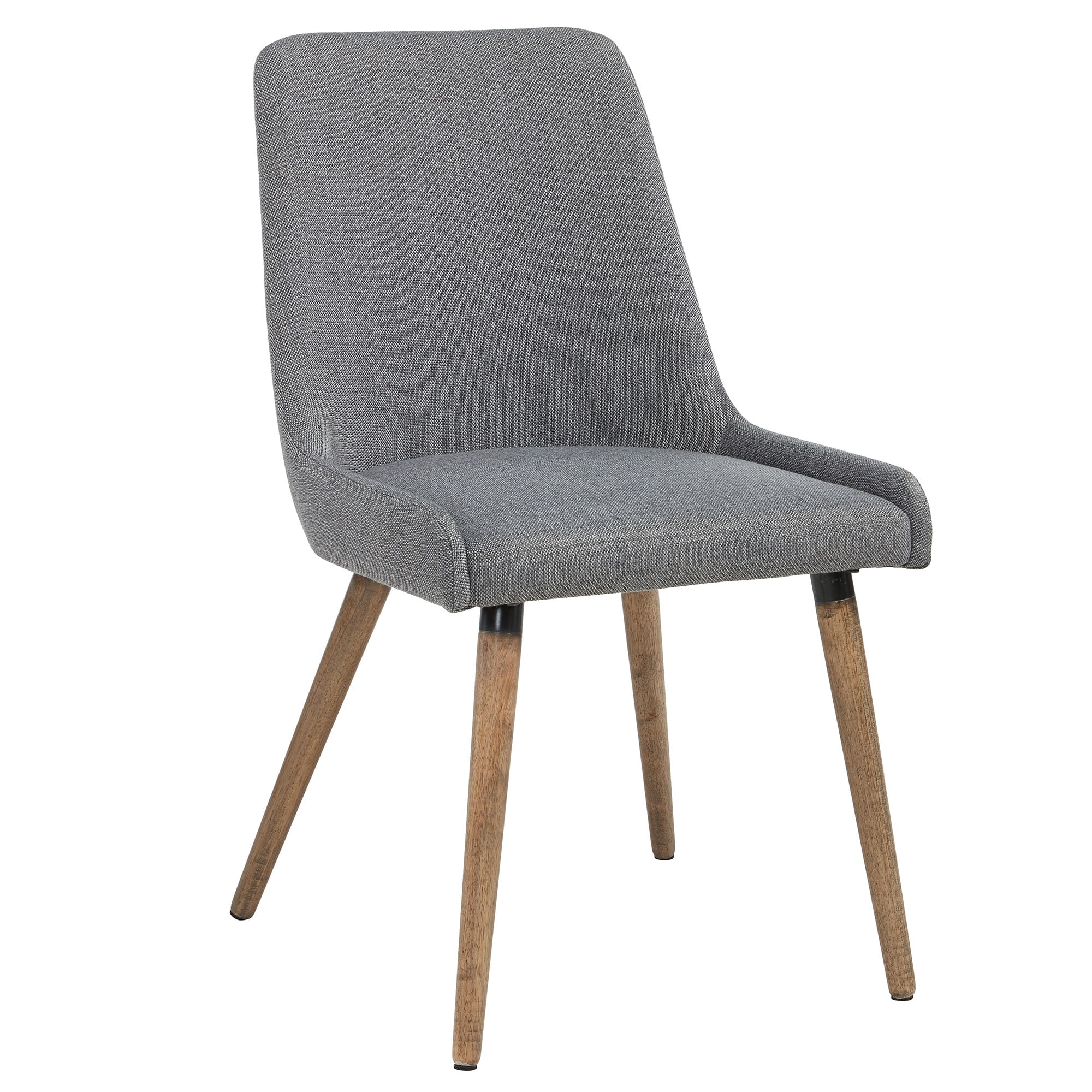 Worldwide Homefurnishings 202-247GY/DG Set of 2 Contemporary/Modern Polyester/Polyester Blend Upholstered Side Chair (Metal Frame)