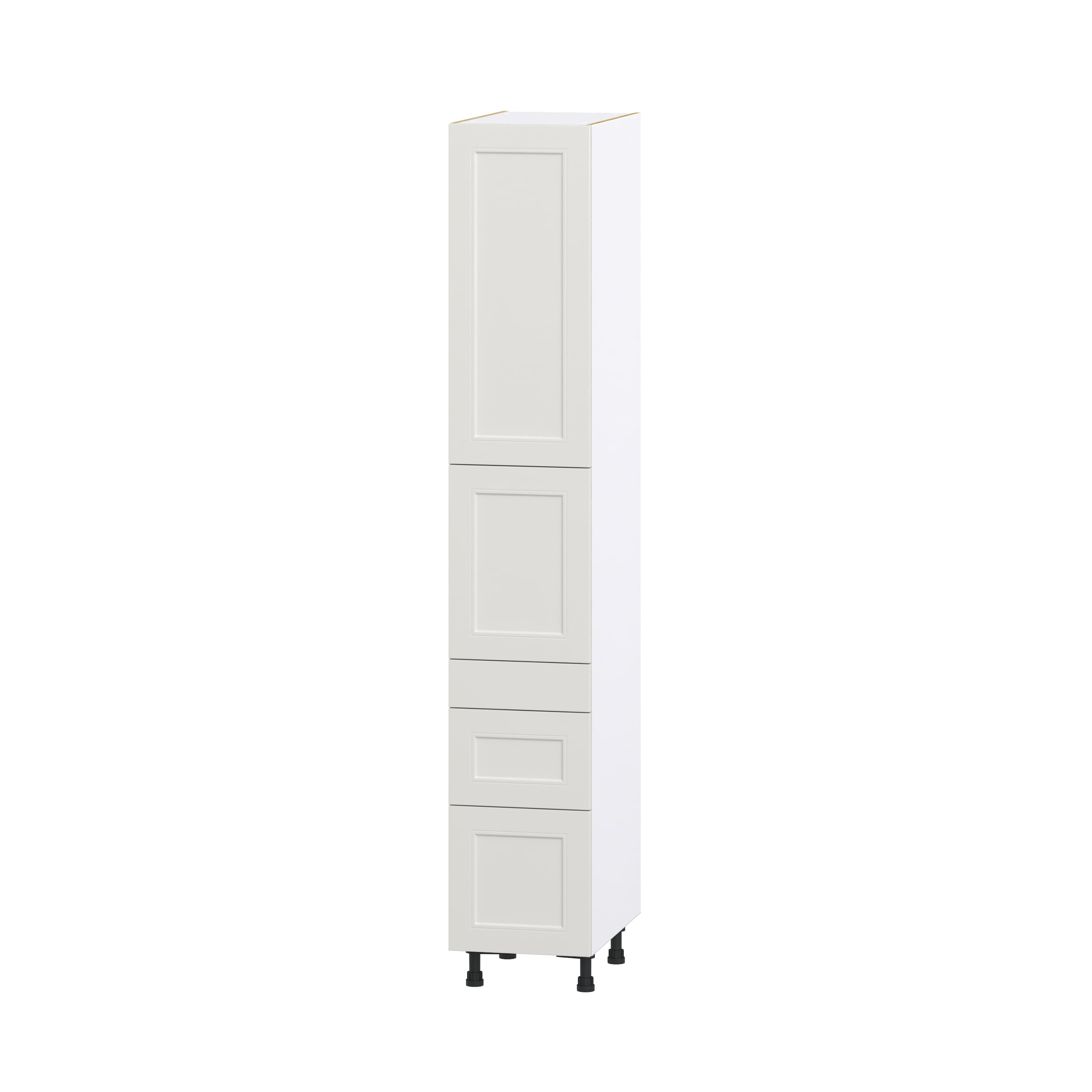 Hugo&Borg Belcourt 15-in W x 94.5-in H x 24-in D Gray Painted 5-Drawer Pantry Fully Assembled Cabinet (Recessed Panel Shaker Style)