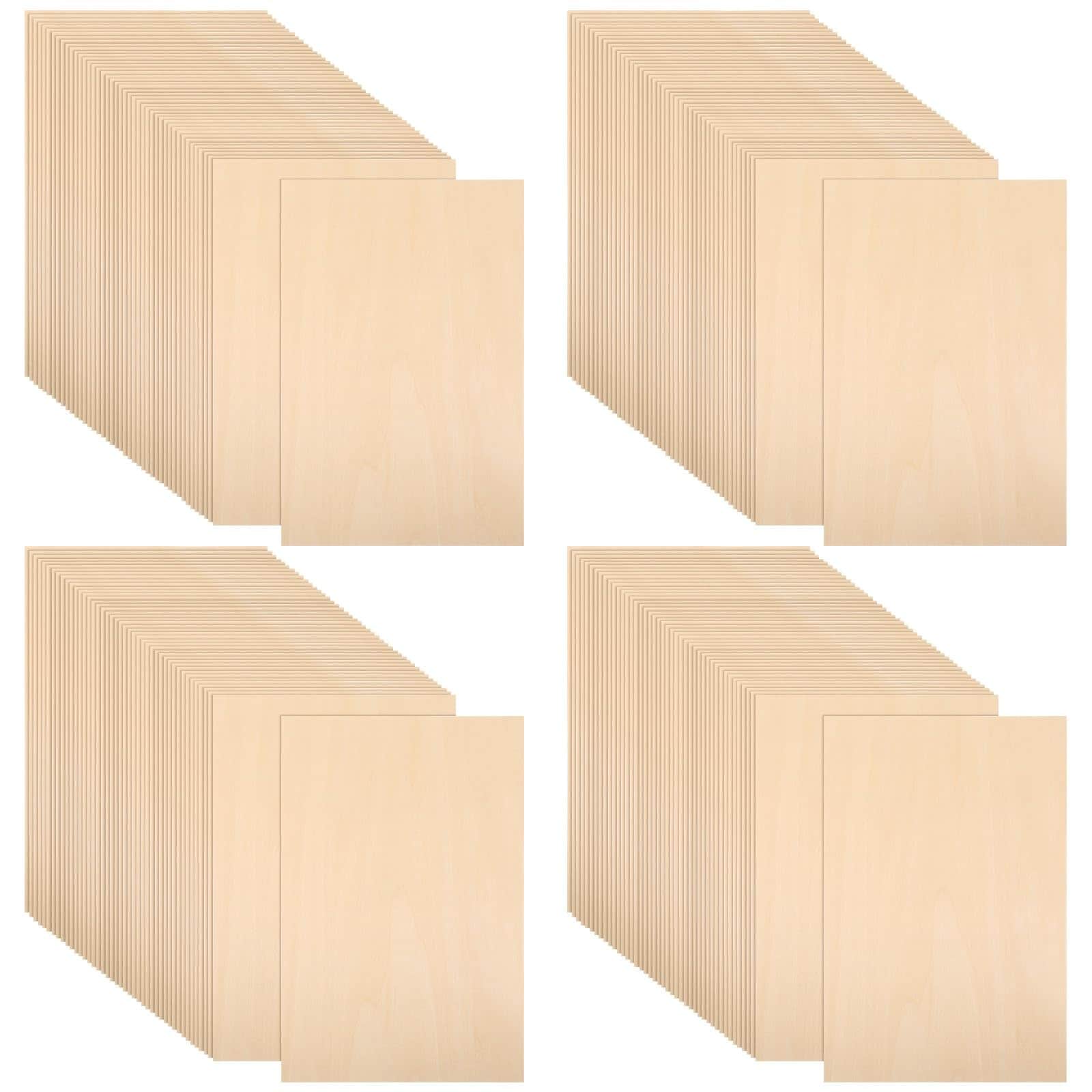 Etokfoks  50 Pcs Basswood Sheets 8x12x0 08 in 2mm Thick Smooth Surface for DIY Painting Cutting Wood Burning
