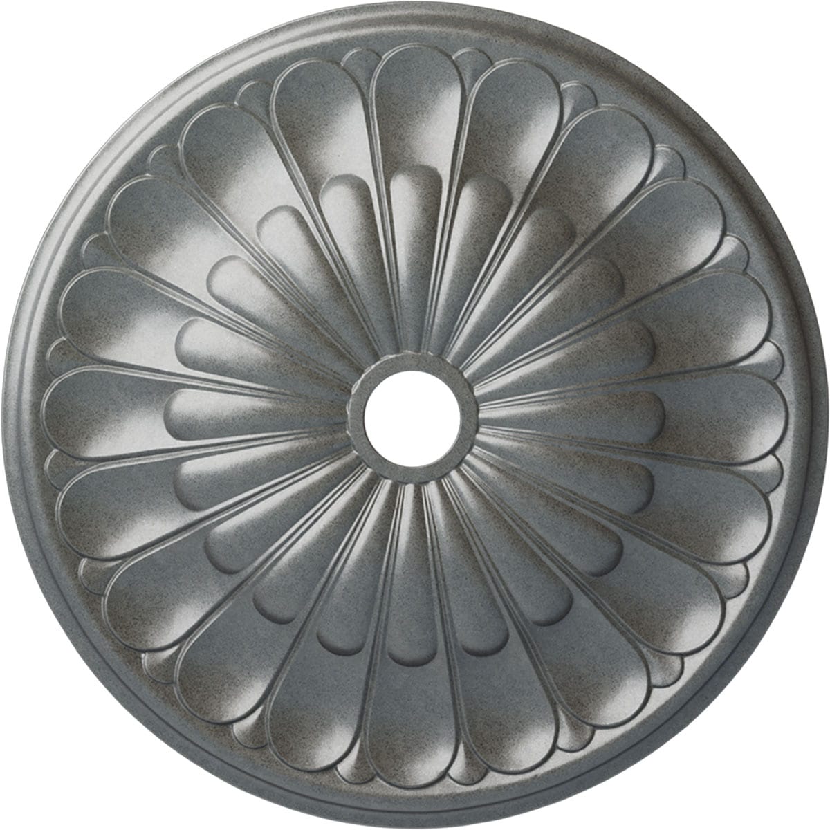 Ekena Millwork CM31GOPLS Gorleen 31.625-in W x 31.625-in L Painted Platinum Polyurethane Whole Ceiling Medallion